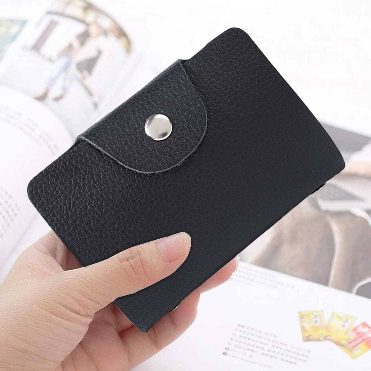     			HRFSTAR PU Solid Men's Regular Wallet With 9 Slots For Card ( Black , Pack of 1 )