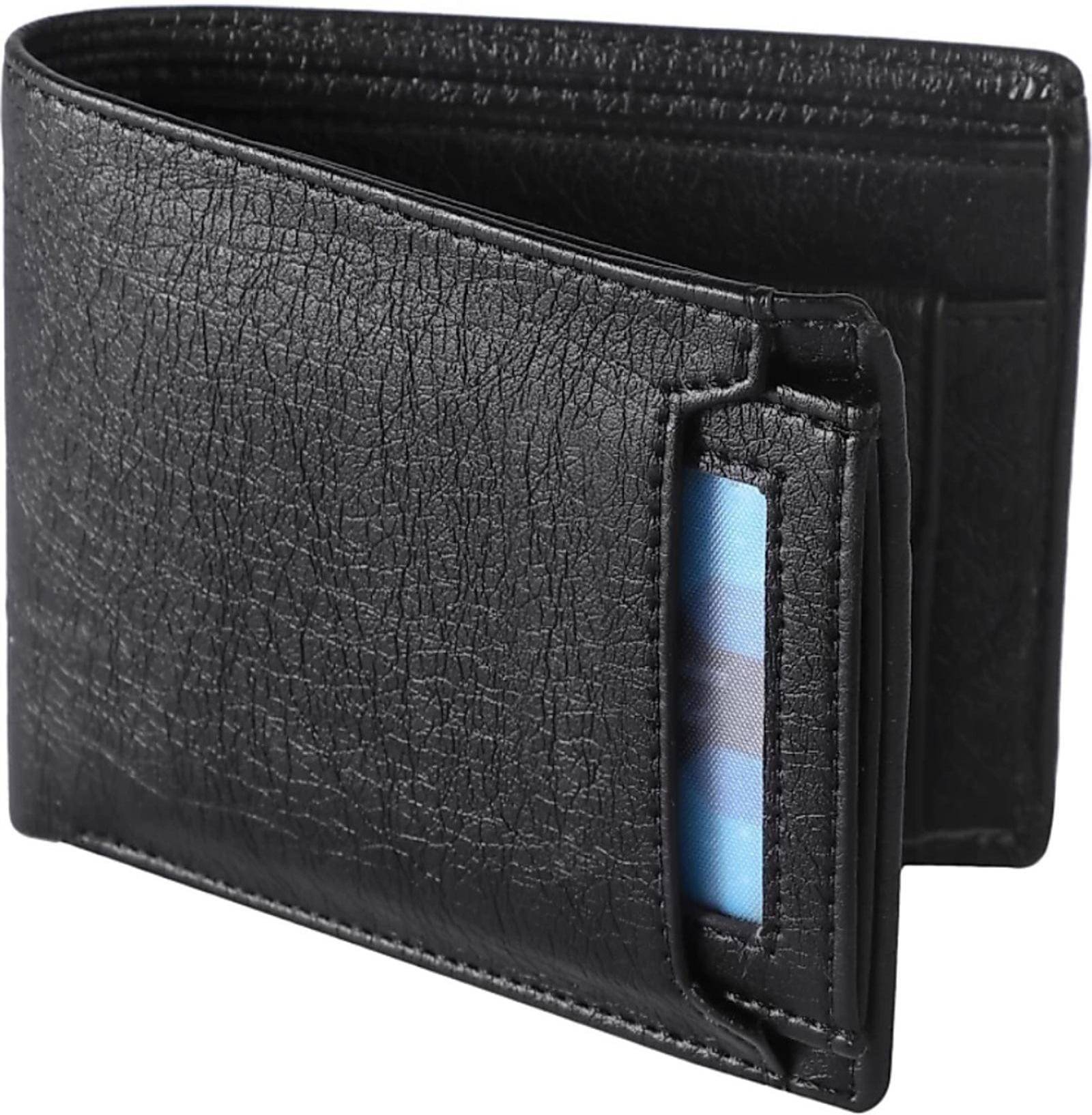     			HRFSTAR PU Solid Men's Money Clipper With 6 Slots For Card ( Black , Pack of 1 )