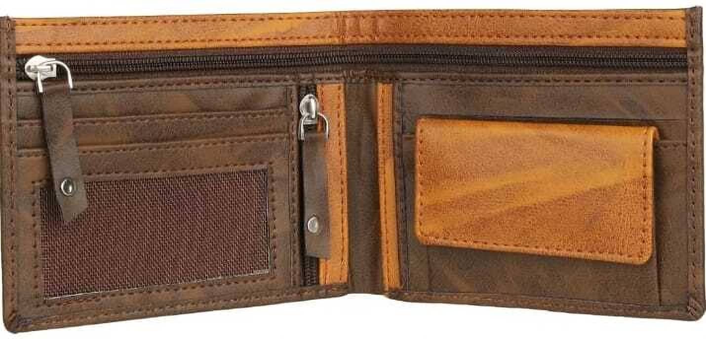 HRFSTAR PU Solid Men's Regular Wallet With 4 Slots For Card ( Brown , Pack of 1 ) - Handbags | Buy online on ZillyBuy