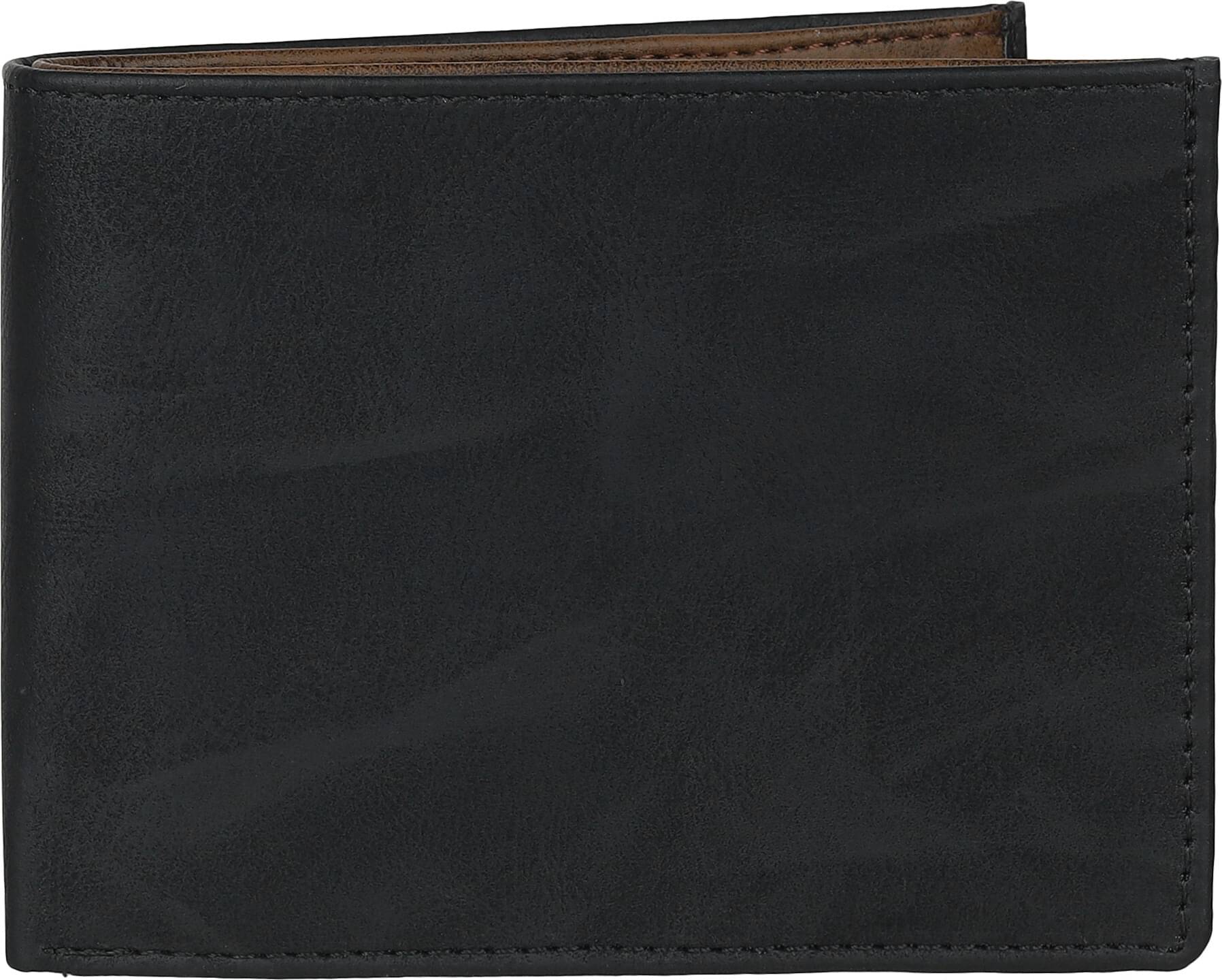     			HRFSTAR PU Solid Men's Regular Wallet With 4 Slots For Card ( Black , Pack of 1 )
