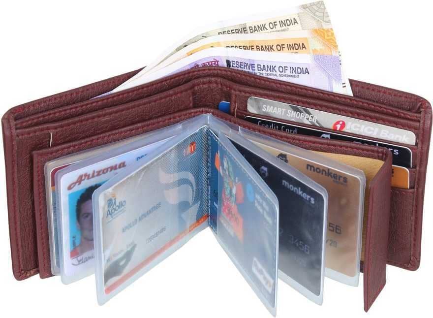 HRFSTAR PU Solid Men's Regular Wallet With 8 Slots For Card ( Brown , Pack of 1 ) - Handbags | Buy online on ZillyBuy