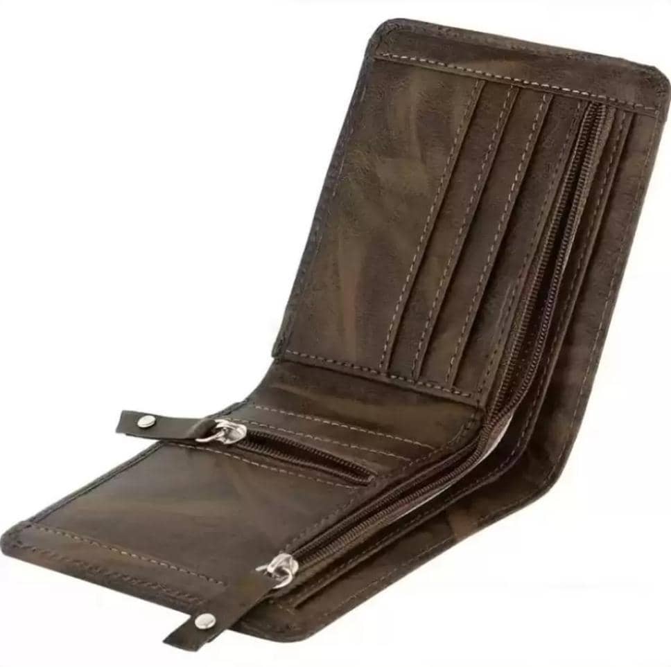 HRFSTAR PU Solid Men's Regular Wallet With 6 Slots For Card ( Brown , Pack of 1 ) - Handbags | Buy online on ZillyBuy