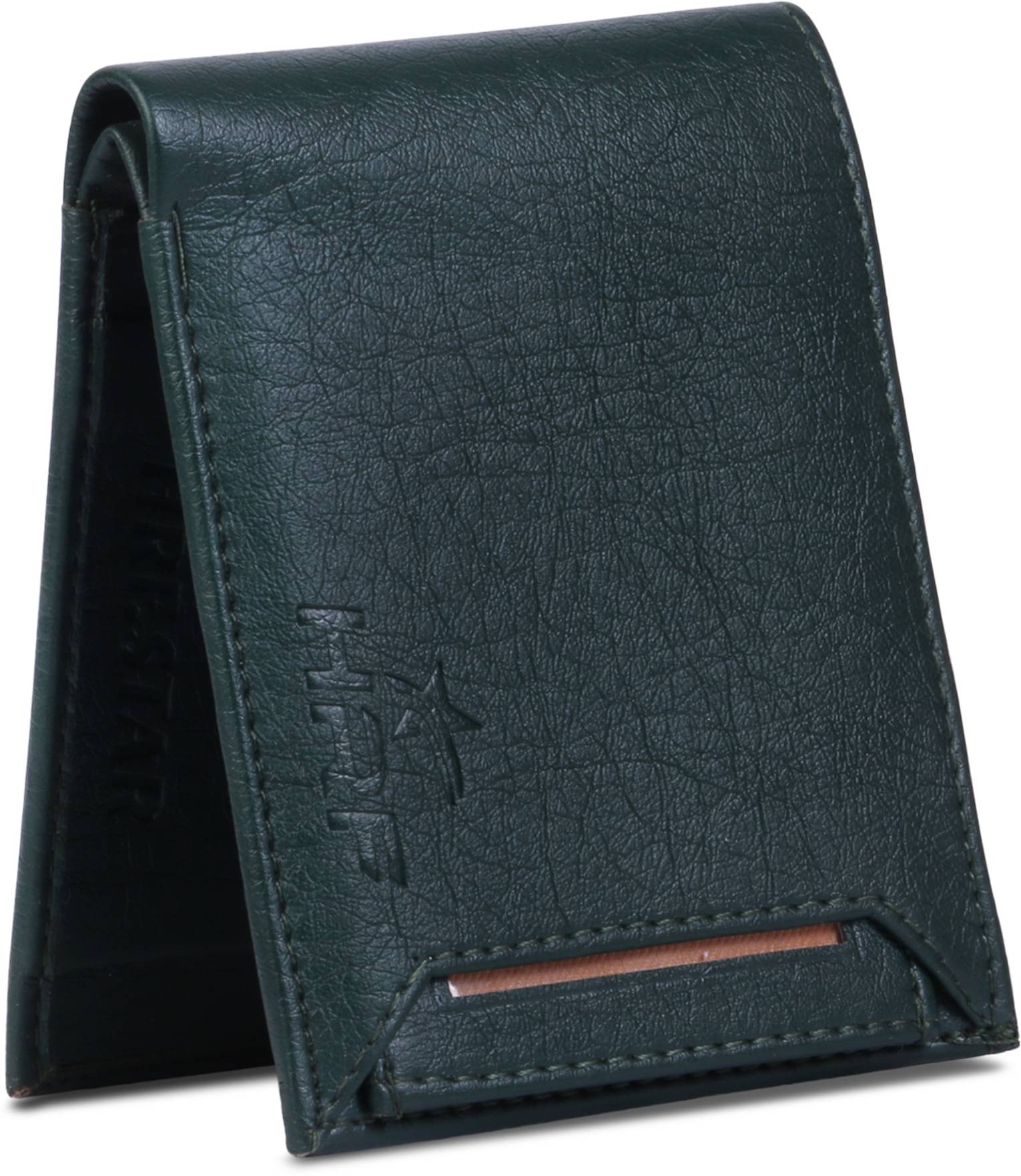     			HRFSTAR PU Solid Men's Regular Wallet With 4 Slots For Card ( Black , Pack of 1 )