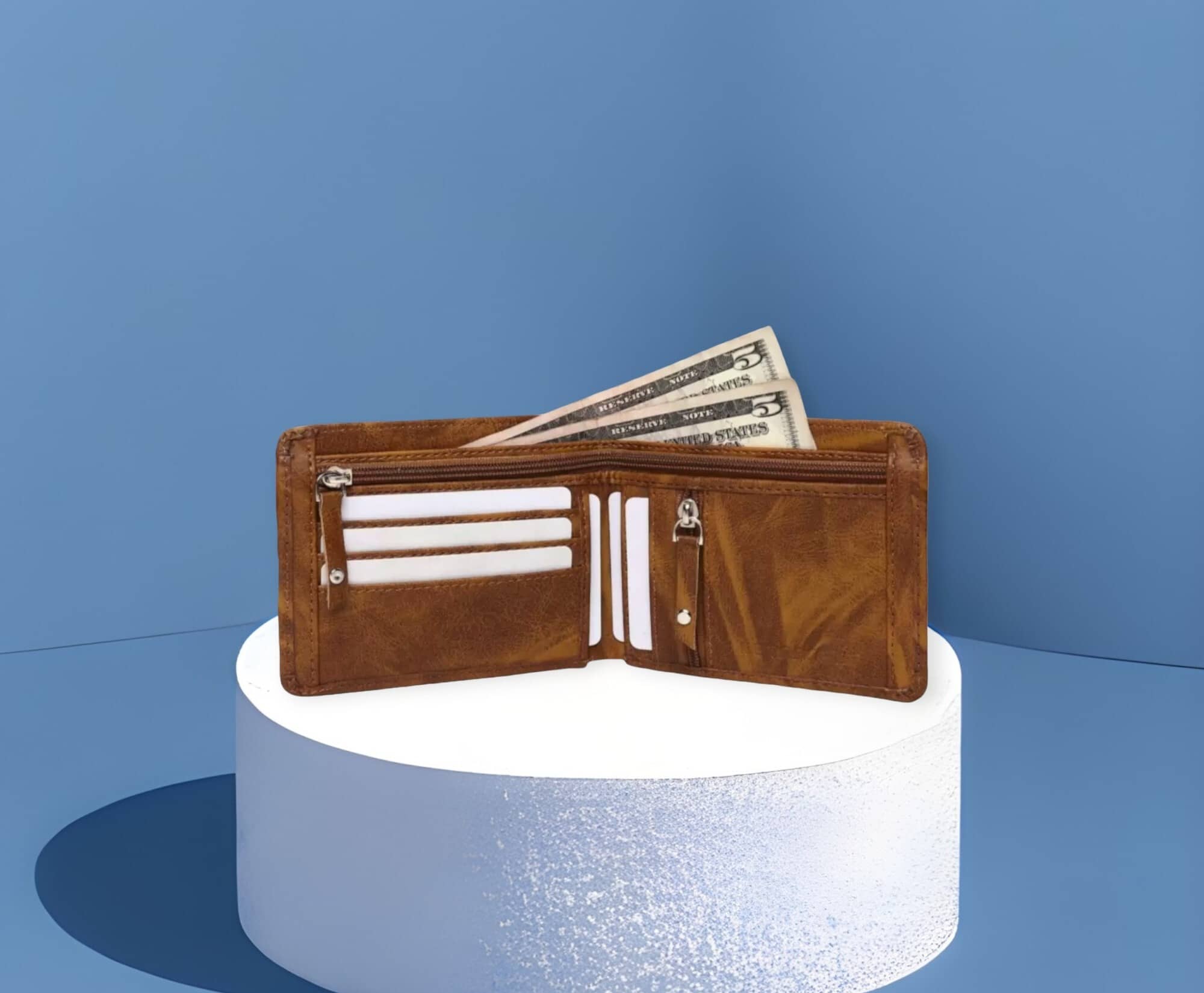 HRFSTAR PU Solid Men's Regular Wallet With 4 Slots For Card ( Brown , Pack of 1 ) - Handbags | Buy online on ZillyBuy