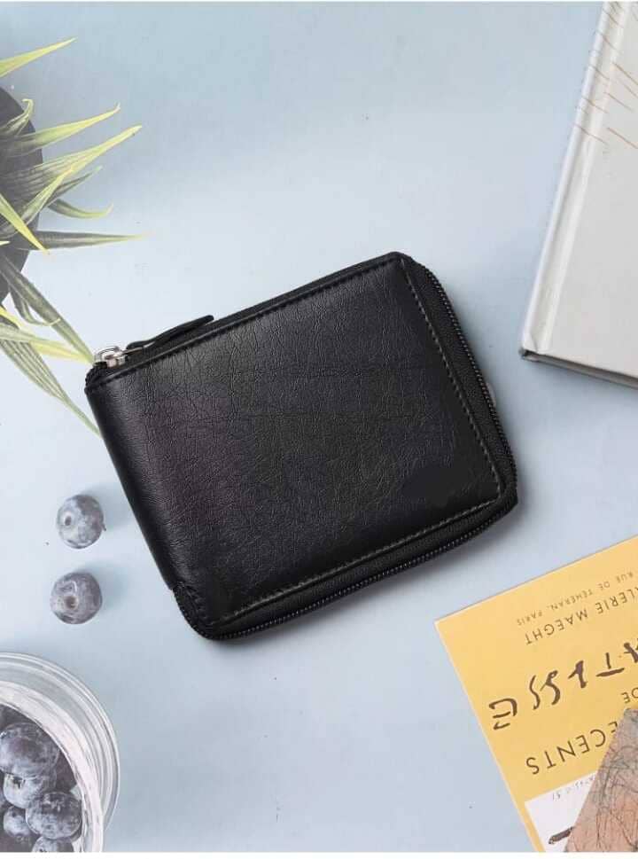 HRFSTAR PU Solid Men's Regular Wallet With 3 Slots For Card ( Black , Pack of 1 ) - Handbags | Buy online on ZillyBuy