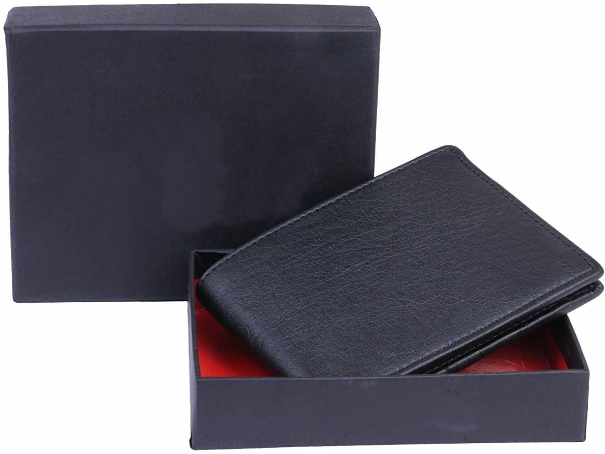     			HRFSTAR PU Solid Men's Regular Wallet With 8 Slots For Card ( Black , Pack of 1 )