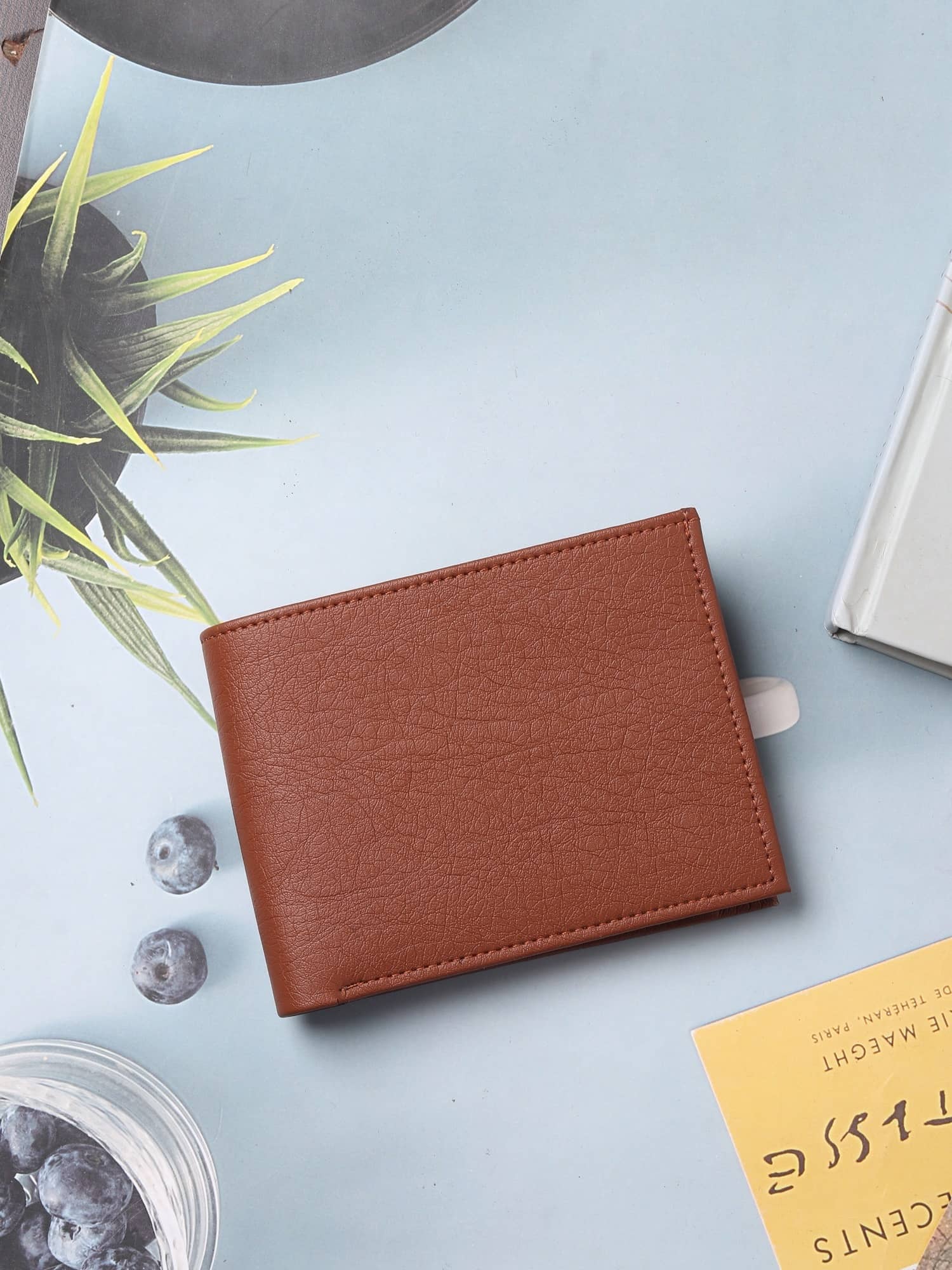 HRFSTAR PU Solid Men's Regular Wallet With 4 Slots For Card ( Tan , Pack of 1 ) - Handbags | Buy online on ZillyBuy