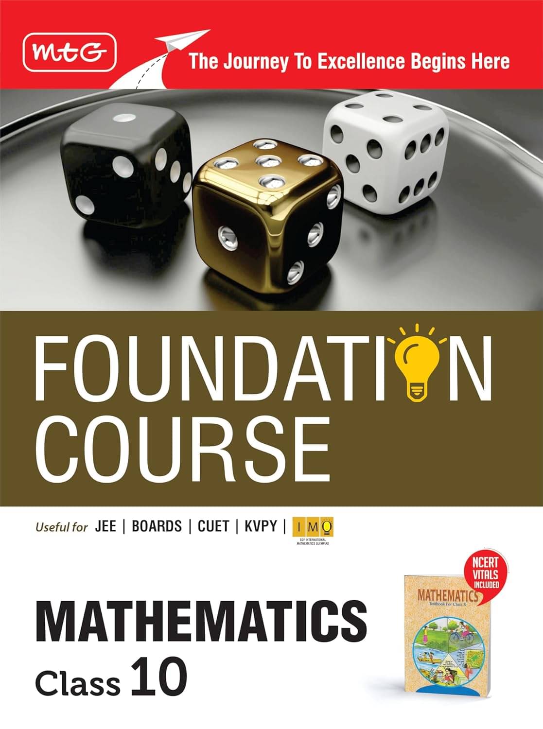     			MTG Foundation Course Class 10 Mathematics Book (Edition 2025) For IIT JEE, IMO Olympiad, CUET, KVPY & Boards Exam | Based on NCERT Latest Pattern