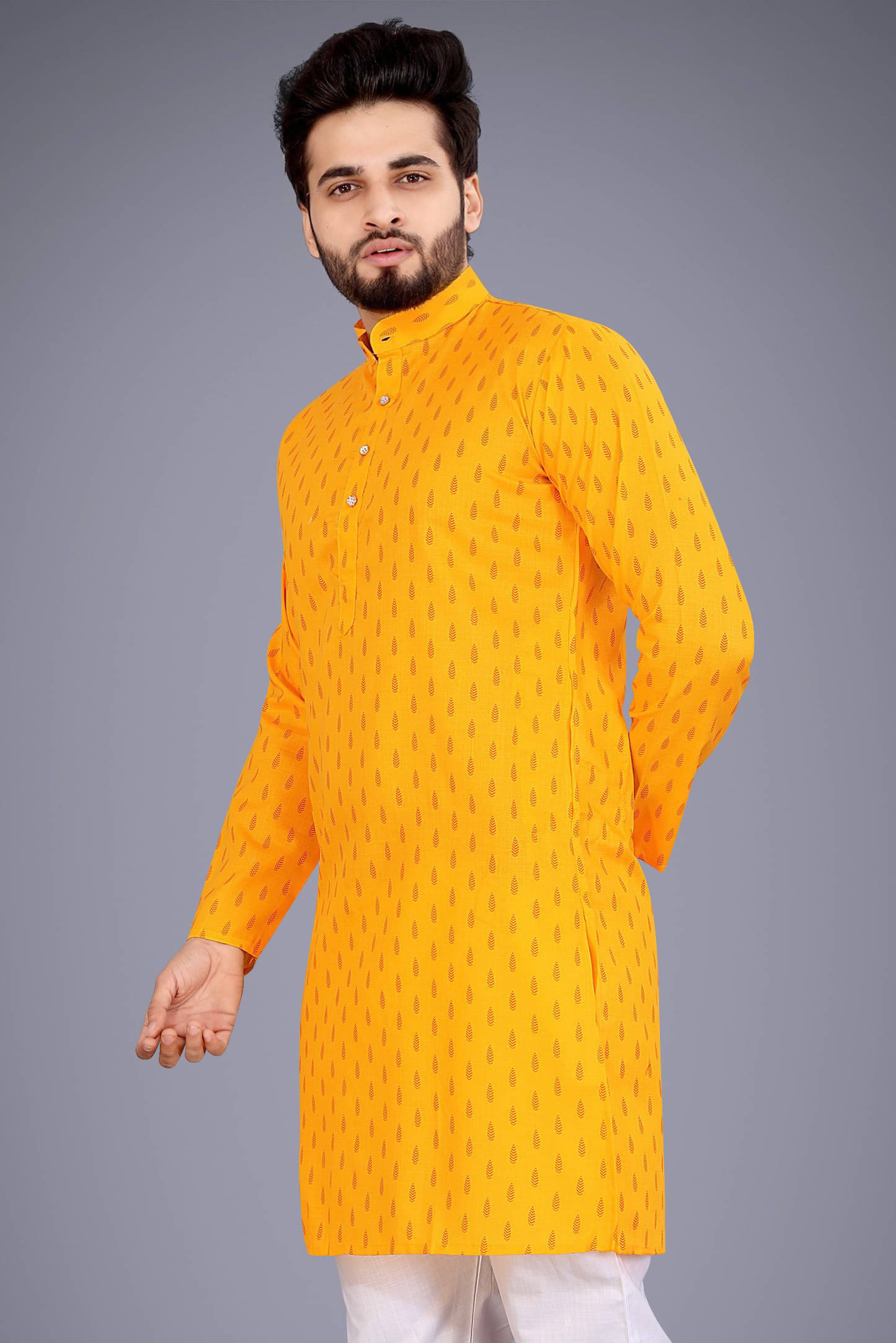 Nofilter Mustard Cotton Blend Men's Regular Kurta ( Pack of 1 ) Nofilter Mustard Cotton Blend Men's Regular Kurta ( Pack of 1 )
