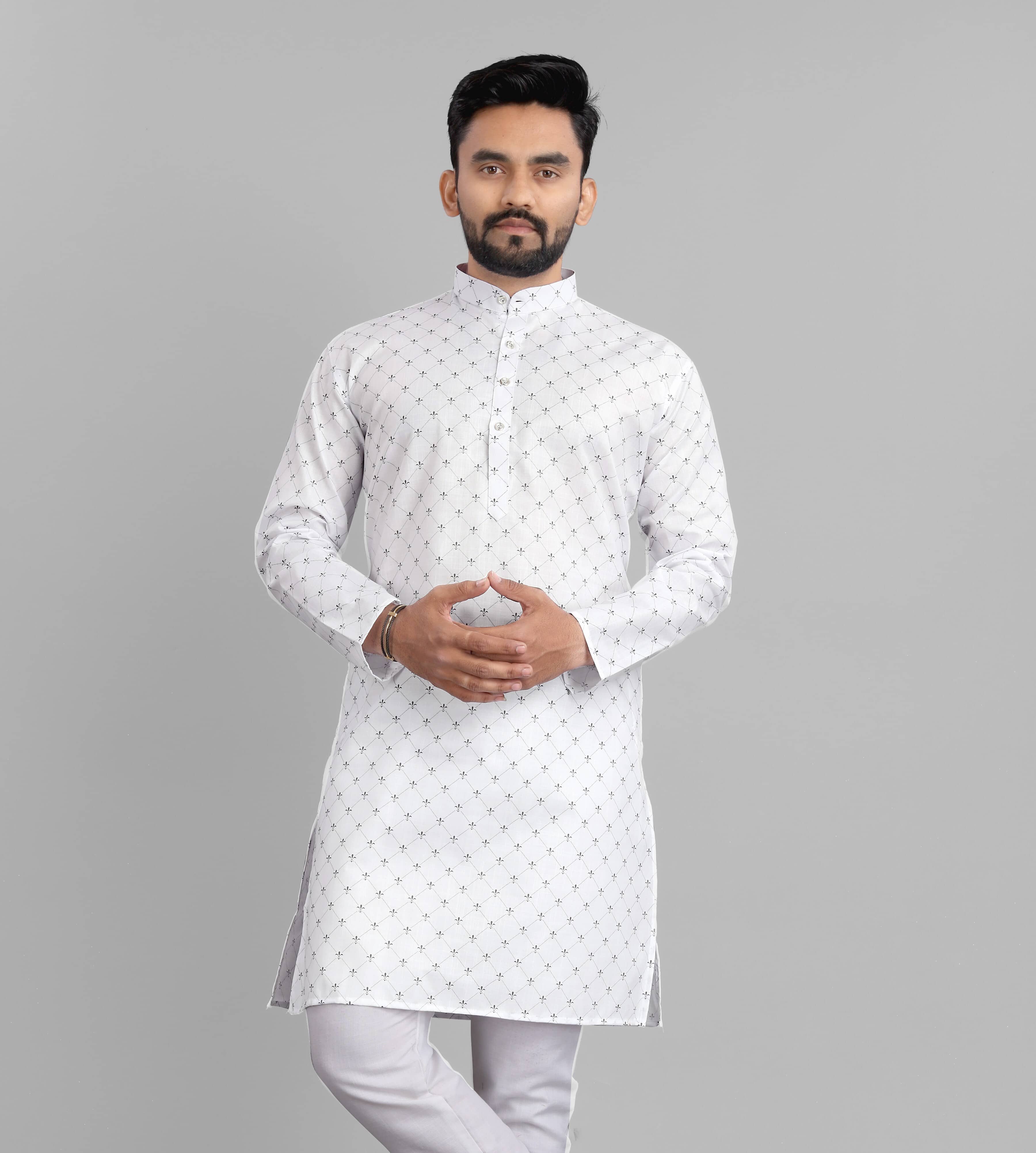 Nofilter Navy Cotton Blend Men's Regular Kurta ( Pack of 1 ) - Kurtas & Kurta Sets | Buy online on ZillyBuy