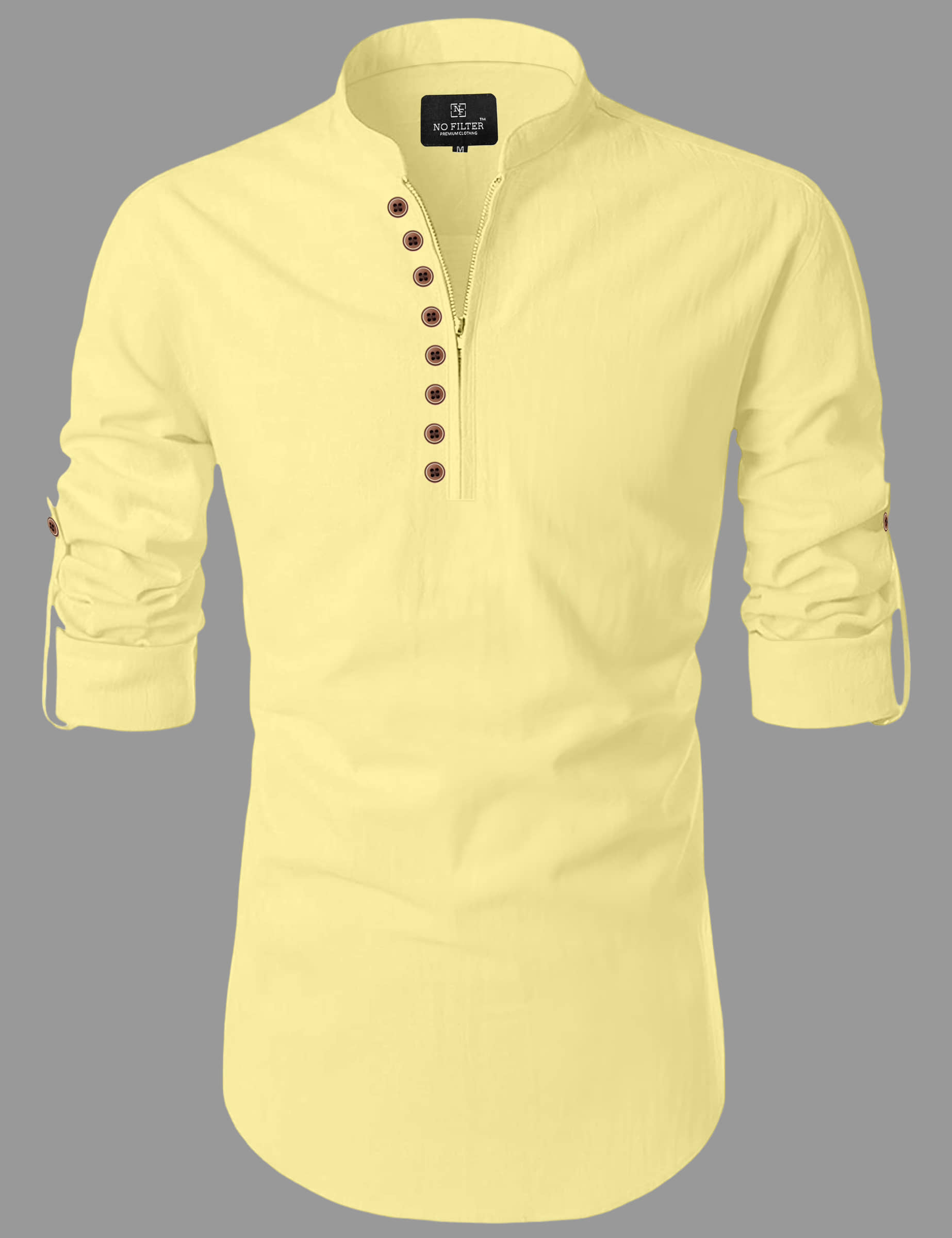 Nofilter Yellow Cotton Blend Men's Regular Kurta ( Pack of 1 ) - Kurtas & Kurta Sets | Buy online on ZillyBuy
