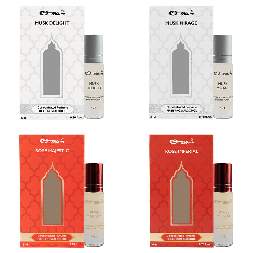     			Ossa Musk Non- Alcoholic 25ml Attar ( Pack of 4 )
