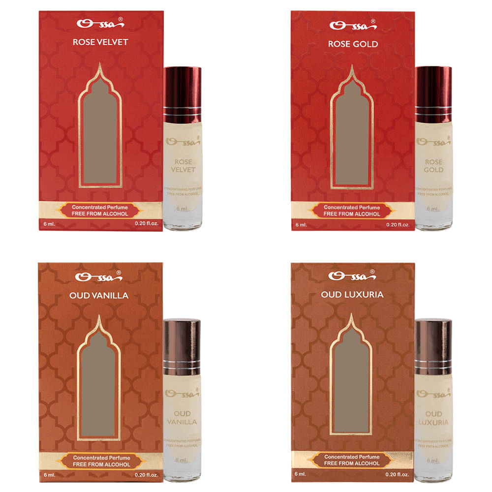     			Ossa Oud Non- Alcoholic 25ml Attar ( Pack of 4 )