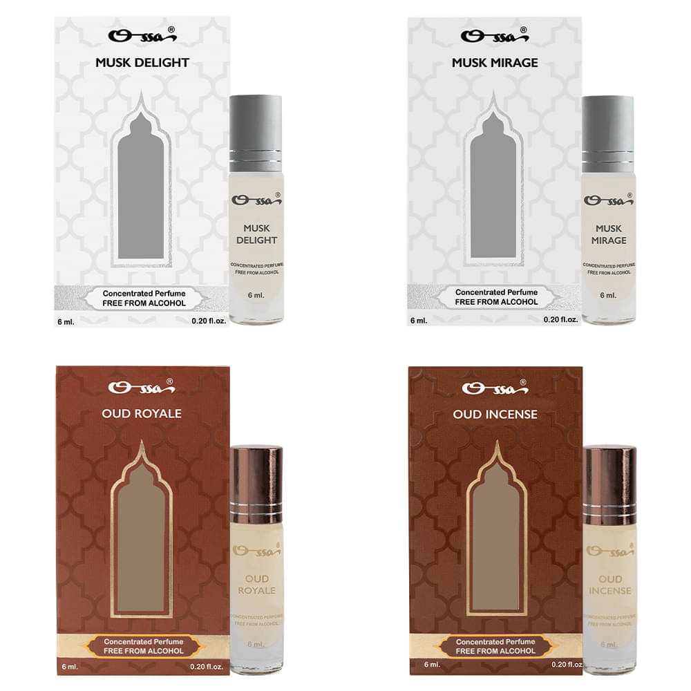     			Ossa Oud Non- Alcoholic 25ml Attar ( Pack of 4 )
