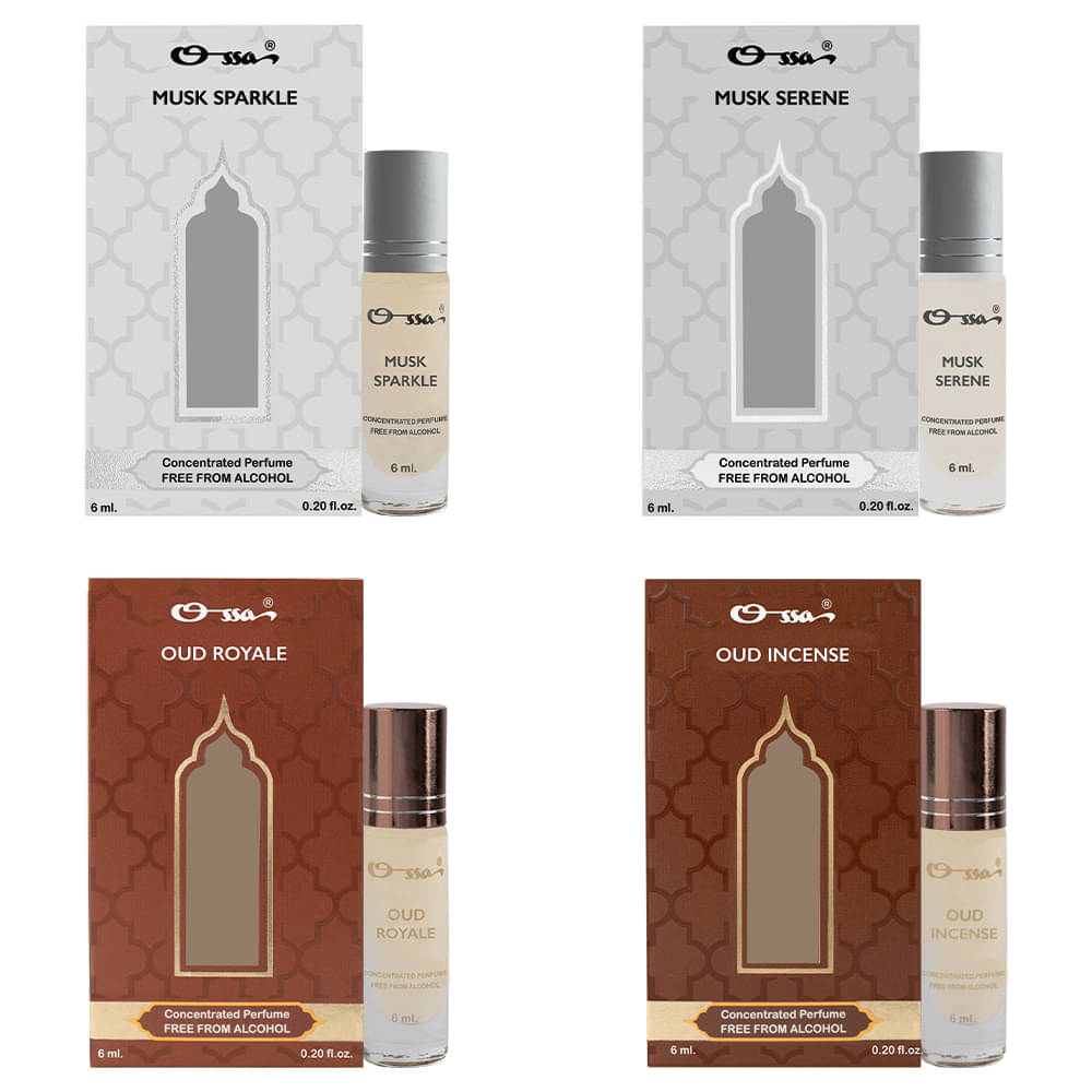     			Ossa Oud Non- Alcoholic 25ml Attar ( Pack of 4 )