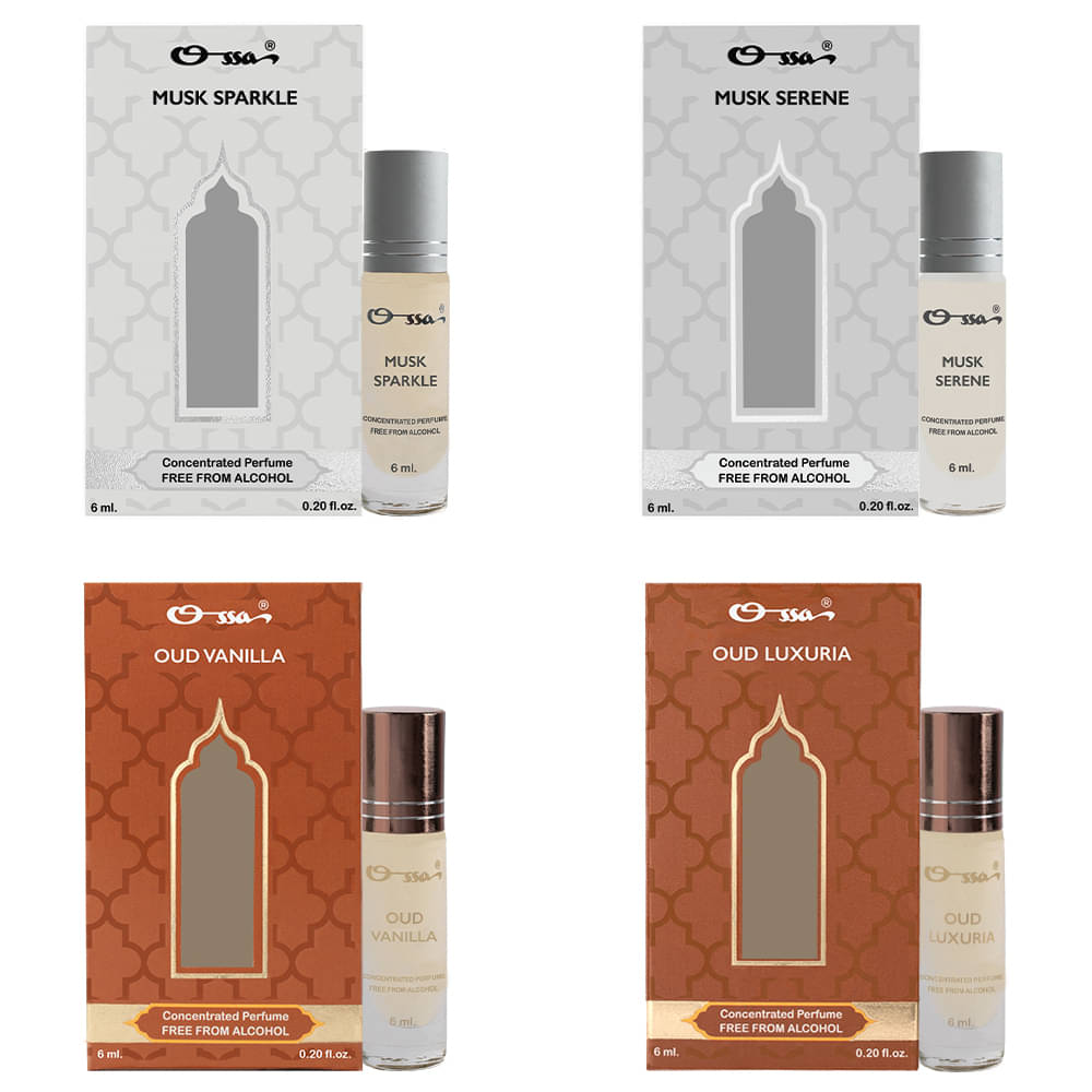     			Ossa Oud Non- Alcoholic 25ml Attar ( Pack of 4 )