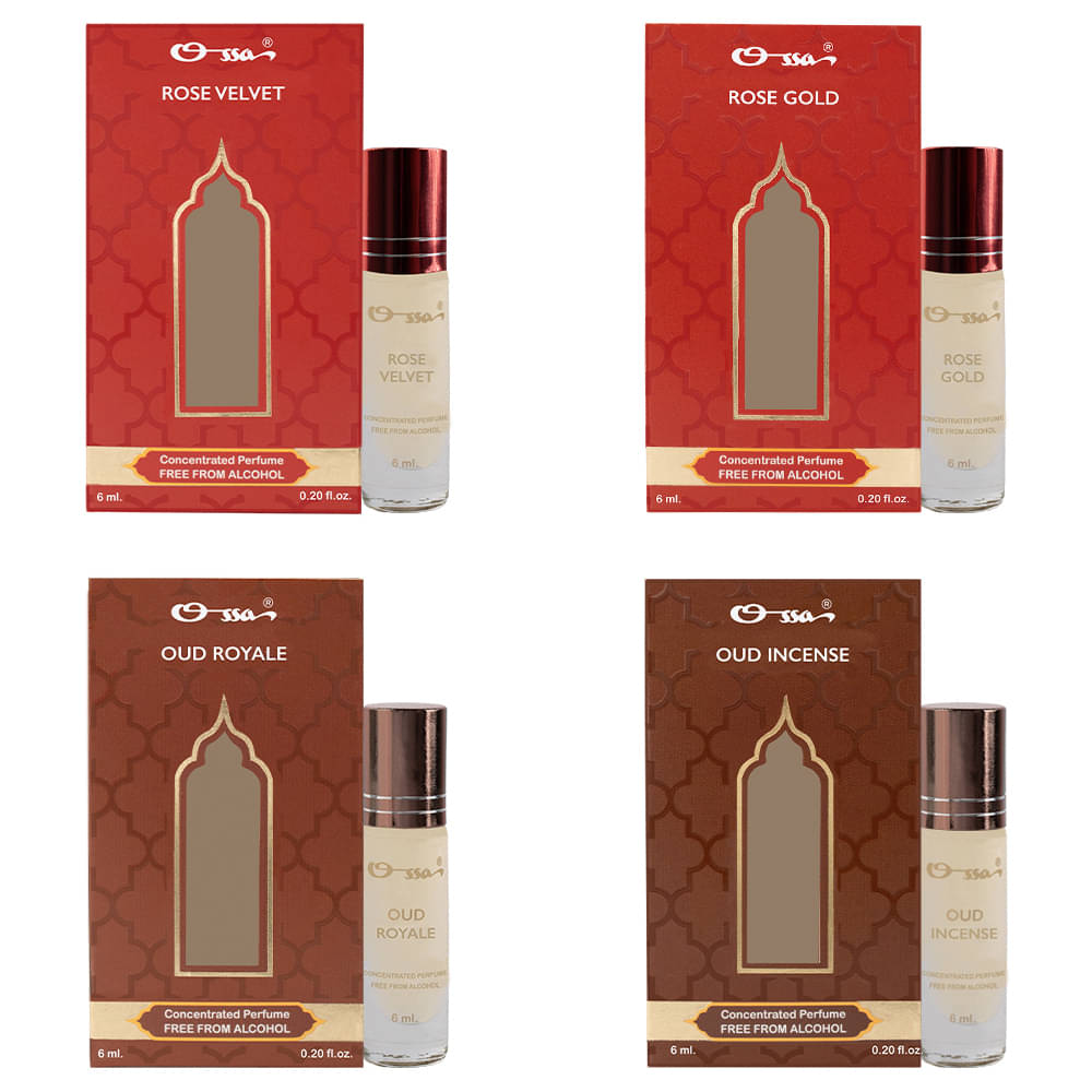     			Ossa Oud Non- Alcoholic 25ml Attar ( Pack of 4 )