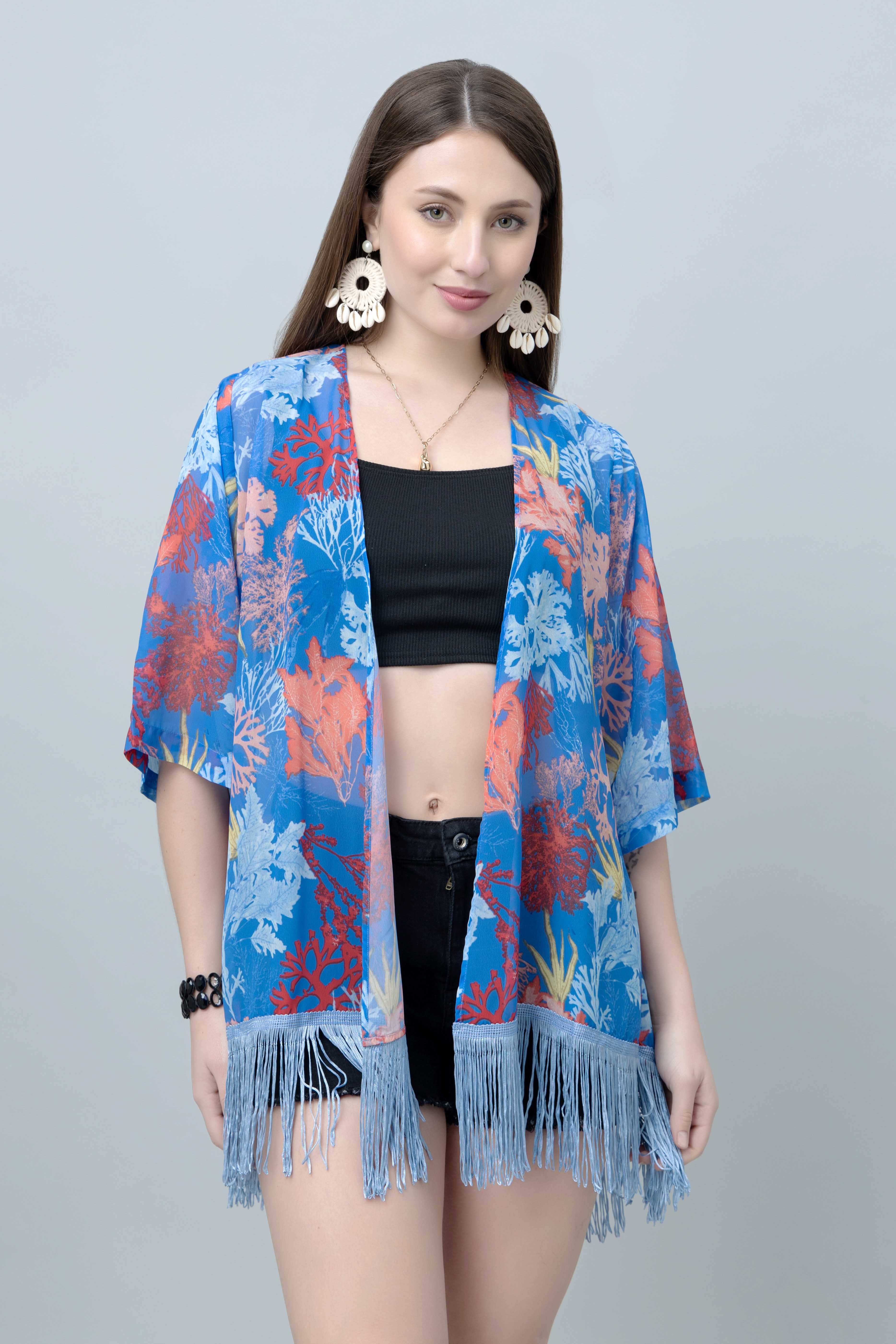     			Purys Women's Georgette Regular Top ( Blue )