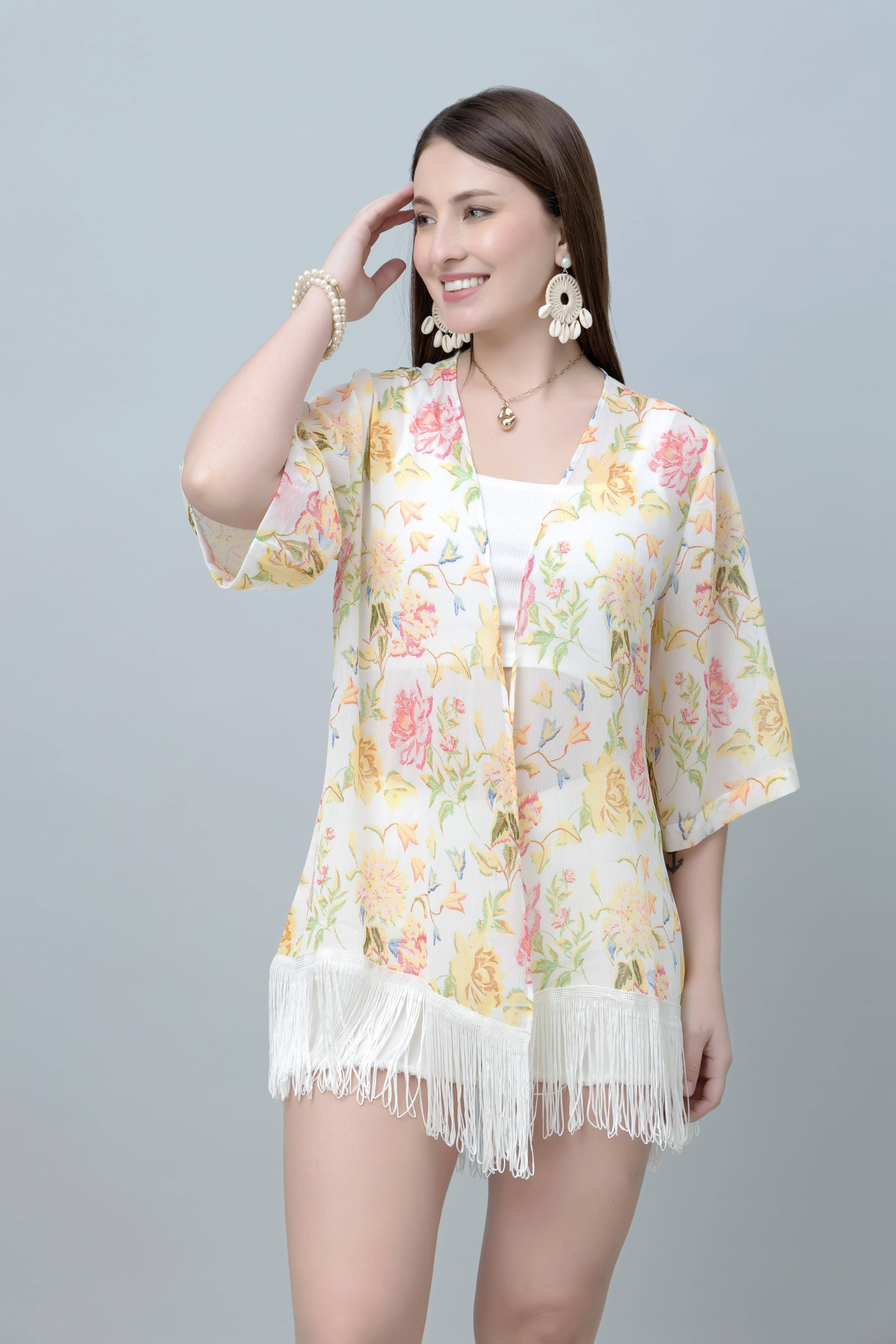 Purys Women's Georgette Regular Top ( White ) Purys Women's Georgette Regular Top ( White )