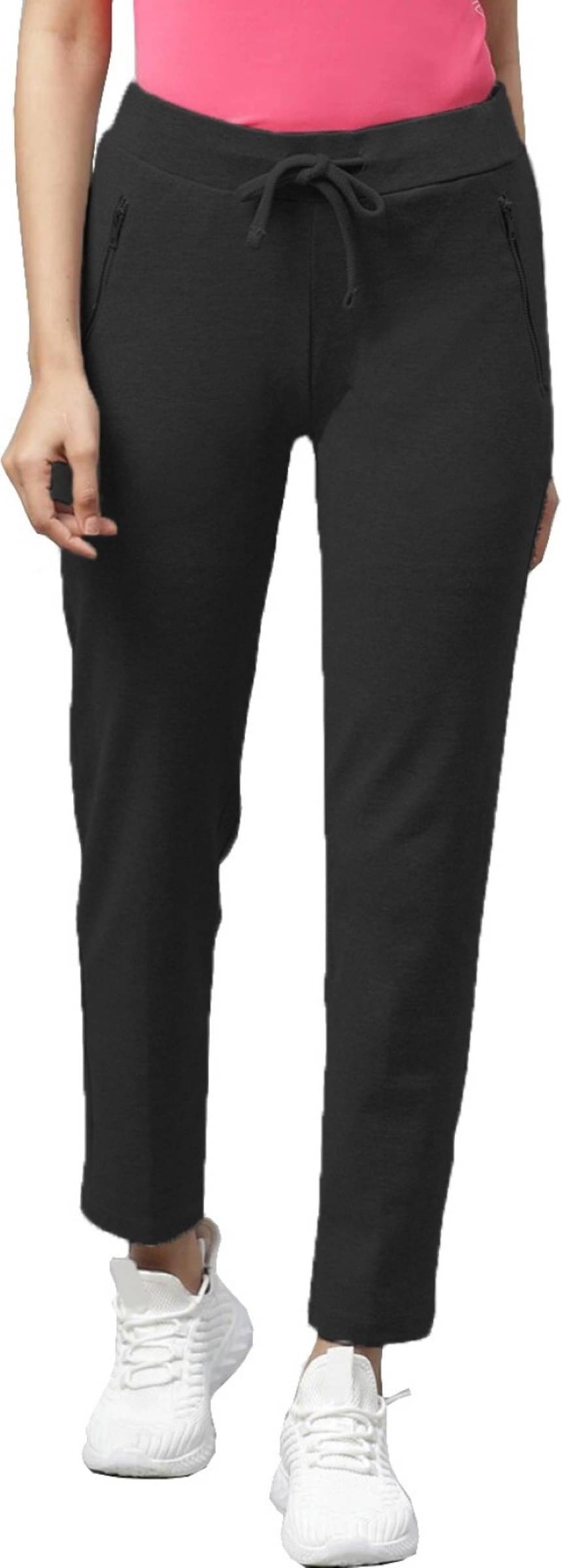     			Reoutlook Black Cotton Blend Women's Yoga Trackpants ( Pack of 1 )