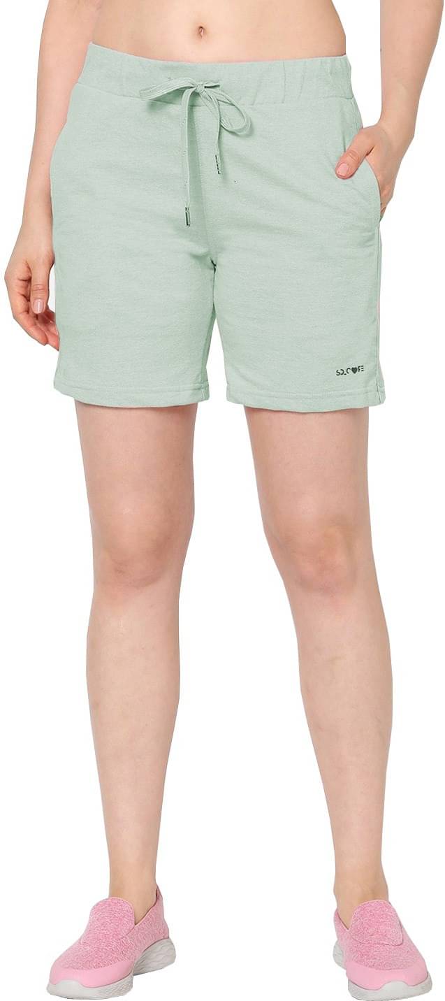     			Reoutlook Cotton Blend Hot Pants - Green