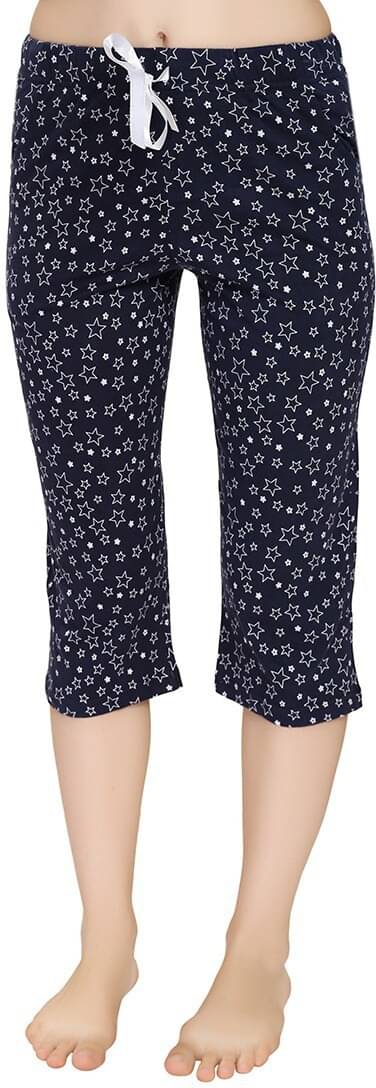 Reoutlook Cotton Capris - Blue Reoutlook Cotton Capris - Blue