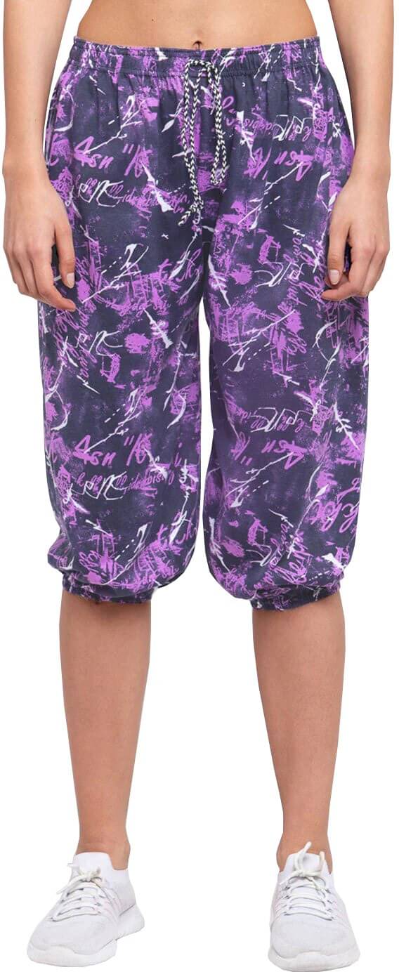     			Reoutlook Cotton Capris - Purple