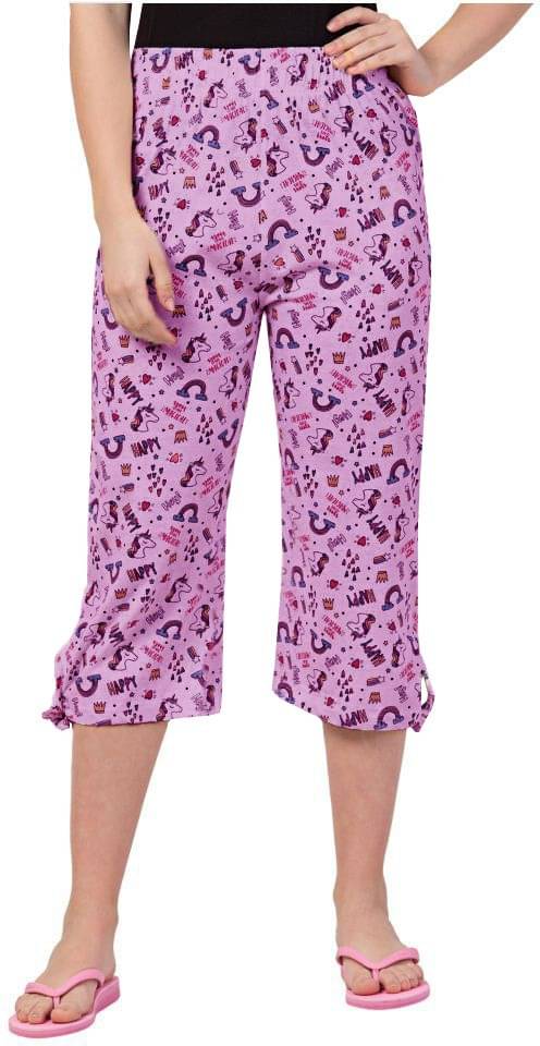 Reoutlook Cotton Capris - Purple Reoutlook Cotton Capris - Purple