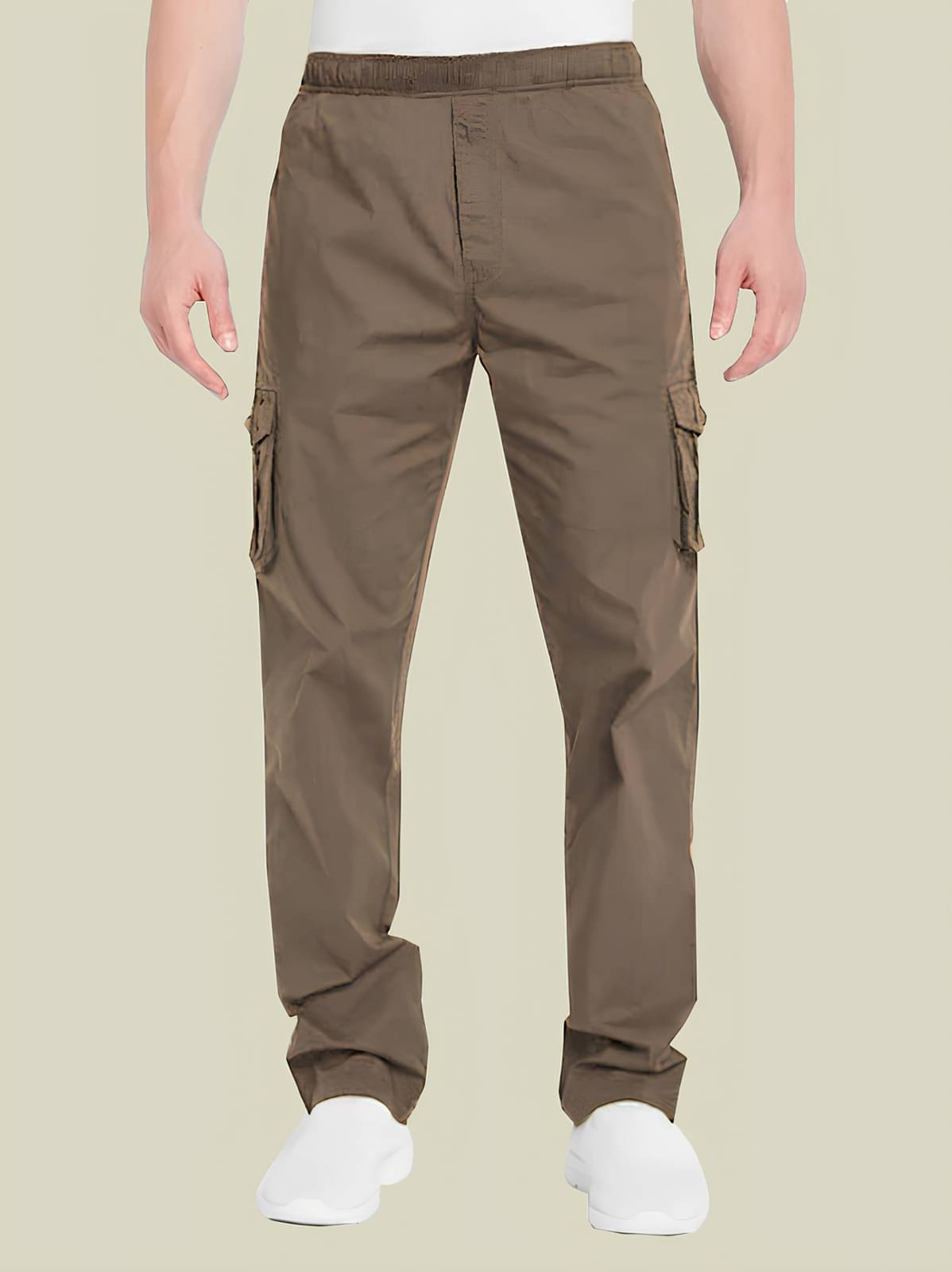     			Reoutlook Regular Flat Men's Cargos - Beige ( Pack of 1 )