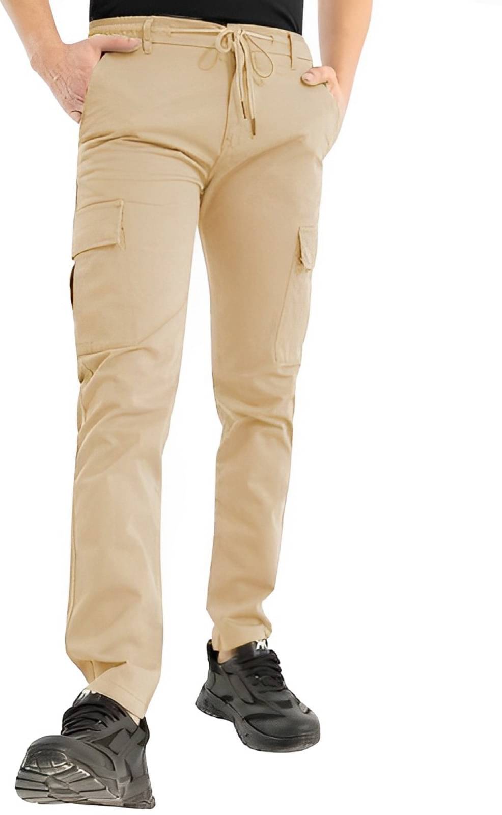     			Reoutlook Regular Flat Men's Cargos - Beige ( Pack of 1 )