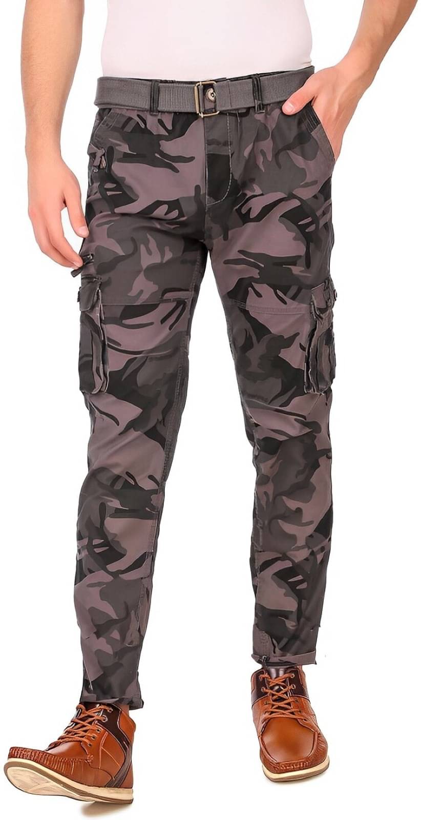    			Reoutlook Regular Flat Men's Cargos - Grey ( Pack of 1 )