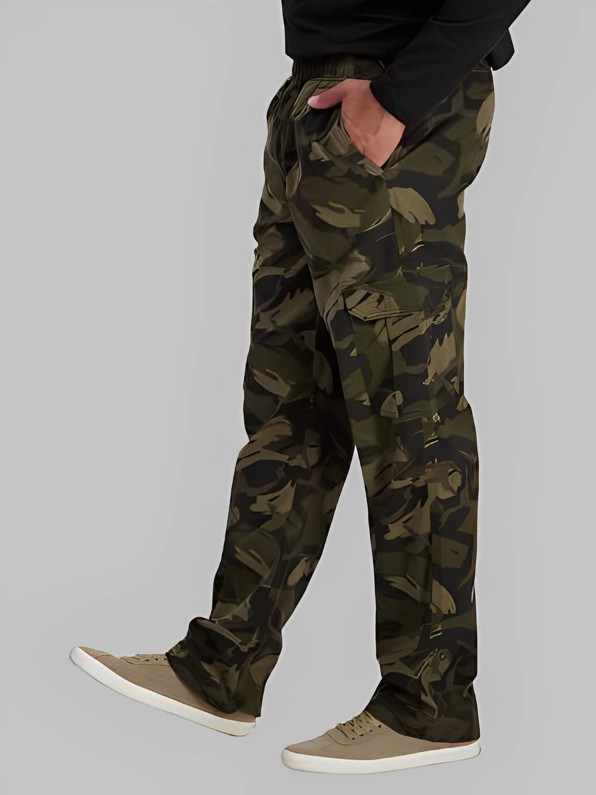 Reoutlook Relax Flat Men's Cargos - Green ( Pack of 1 ) - Trousers | Buy online on ZillyBuy