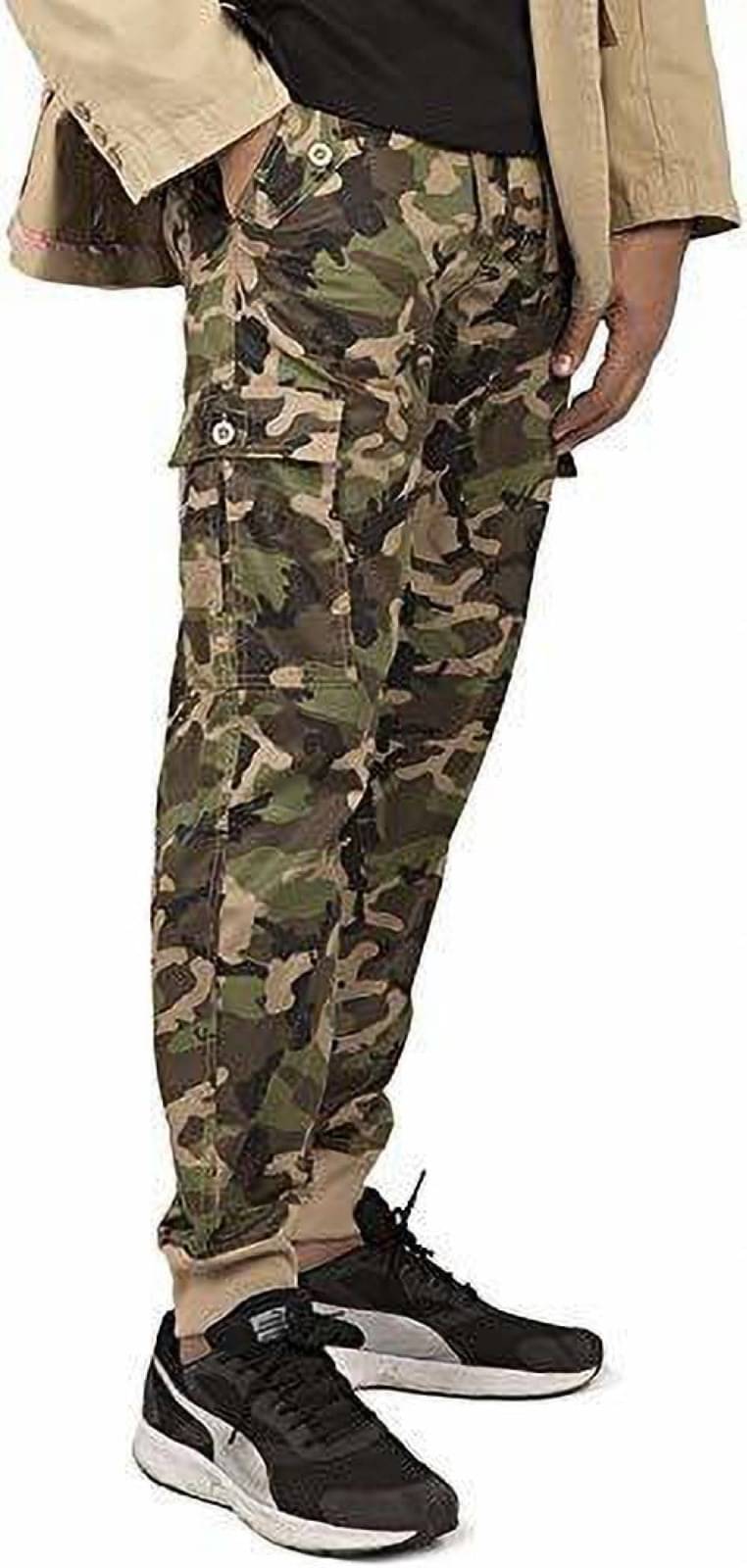     			Reoutlook Slim Flat Men's Cargos - Beige ( Pack of 1 )
