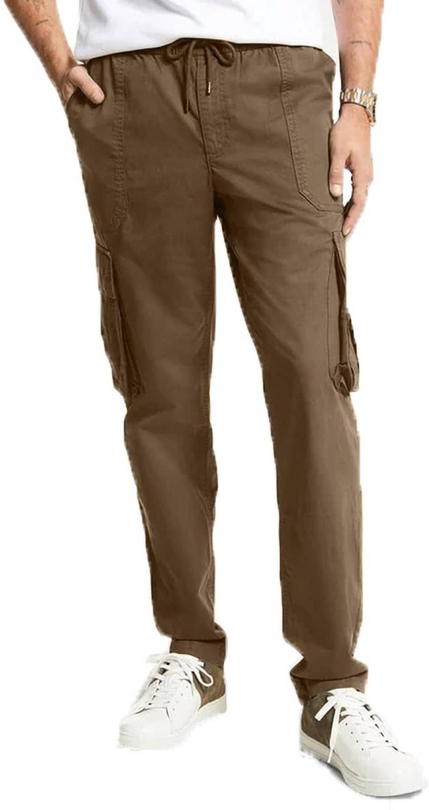 Reoutlook Slim Flat Men's Cargos - Beige ( Pack of 1 ) - Trousers | Buy online on ZillyBuy