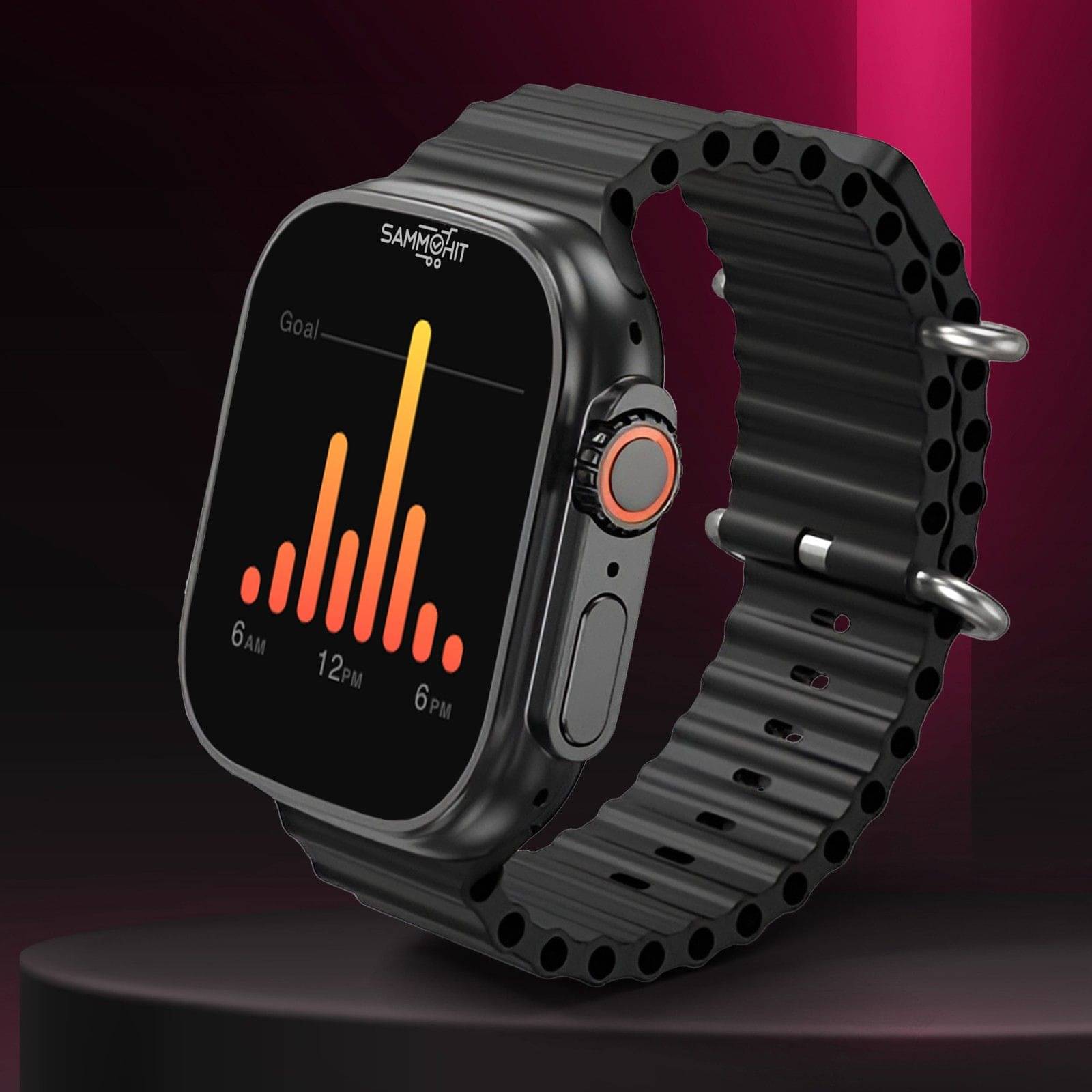 SAMMOHIT AMOLED BT Calling Smart Watch with Rubber Strap Upto 2-3 days Backup ( Black ) SAMMOHIT AMOLED BT Calling Smart Watch with Rubber Strap Upto 2-3 days Backup ( Black )