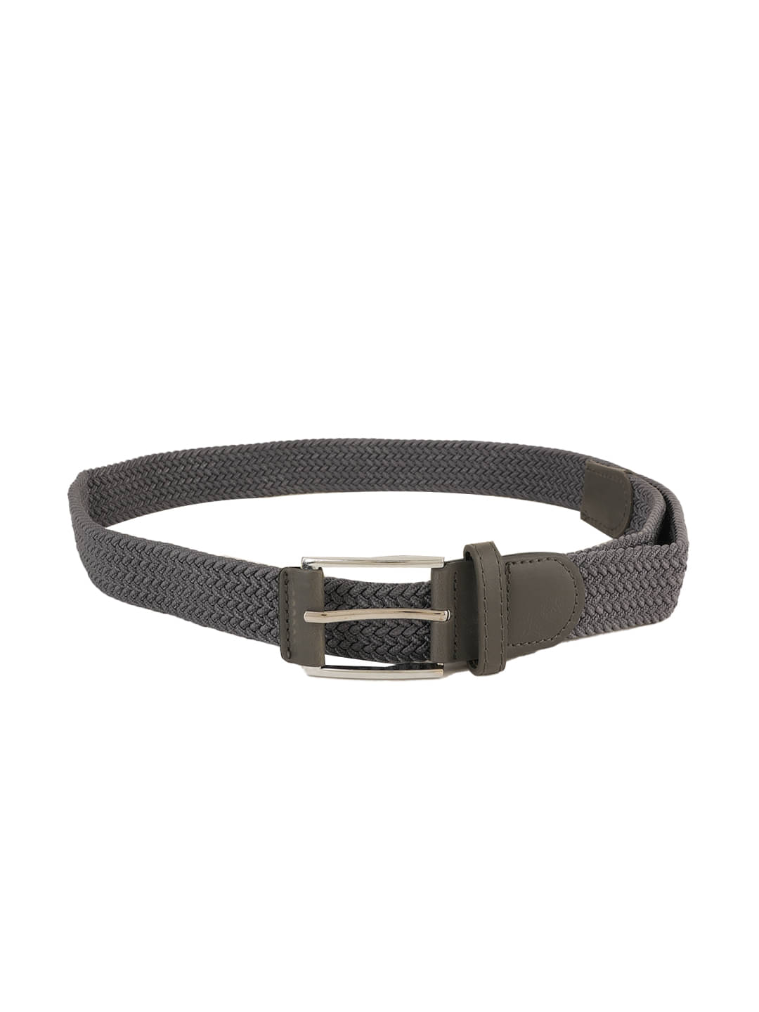     			STYLE SHOES - Gray Canvas Men's Braided Belt ( Pack of 1 )