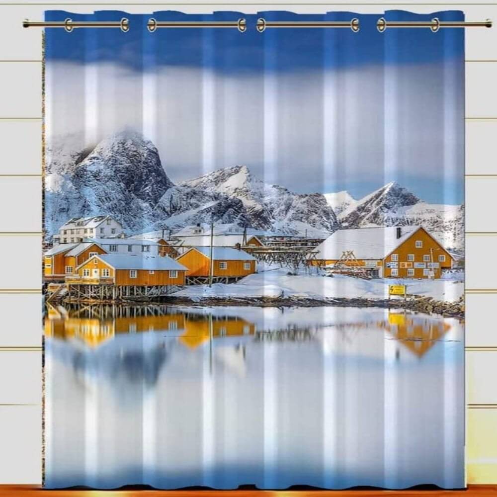 Sai Arpan Abstract Blackout Eyelet Curtain 7 ft ( Pack of 1 ) - Multi Color Sai Arpan Abstract Blackout Eyelet Curtain 7 ft ( Pack of 1 ) - Multi Color