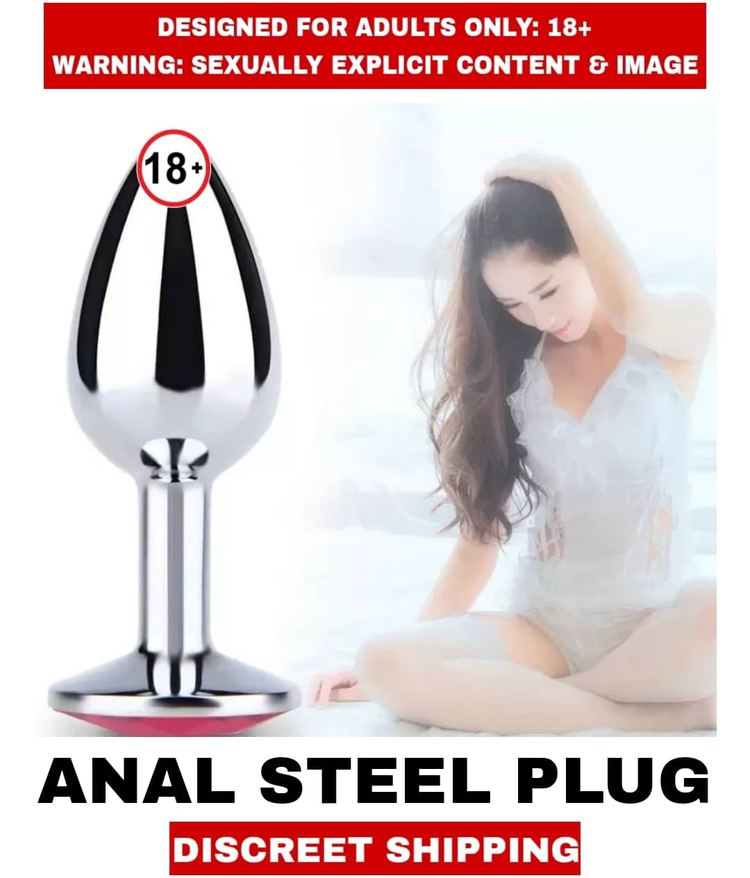 Sexual Wellness Anal Plug A1 Anal Small Size Smooth Steel Diamond Anal Steel Plug For Unisex
