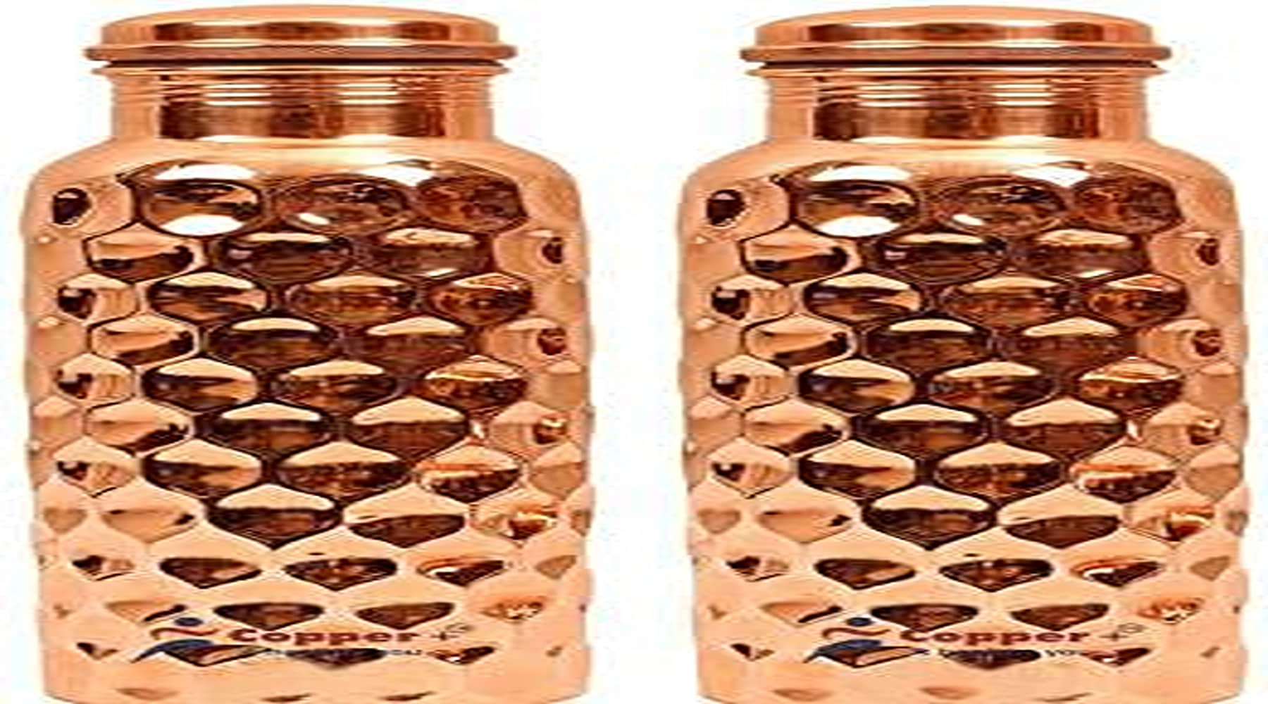 Shakuntla Vintage Gold Copper Water Bottle 1000 mL ( 2 )
