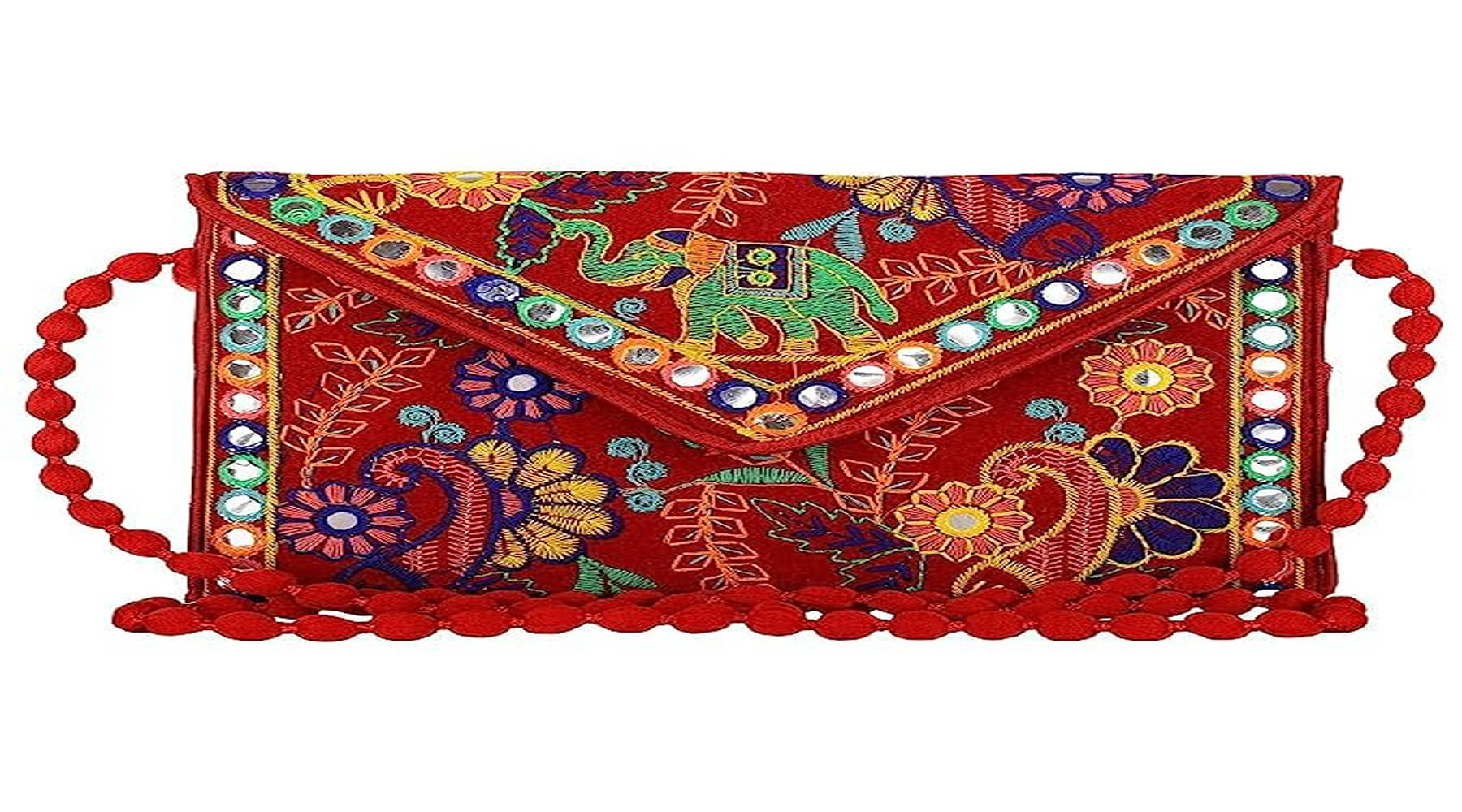     			Shakuntla Vintage Sling Bag Faux Leather Set of 1 ( Red )