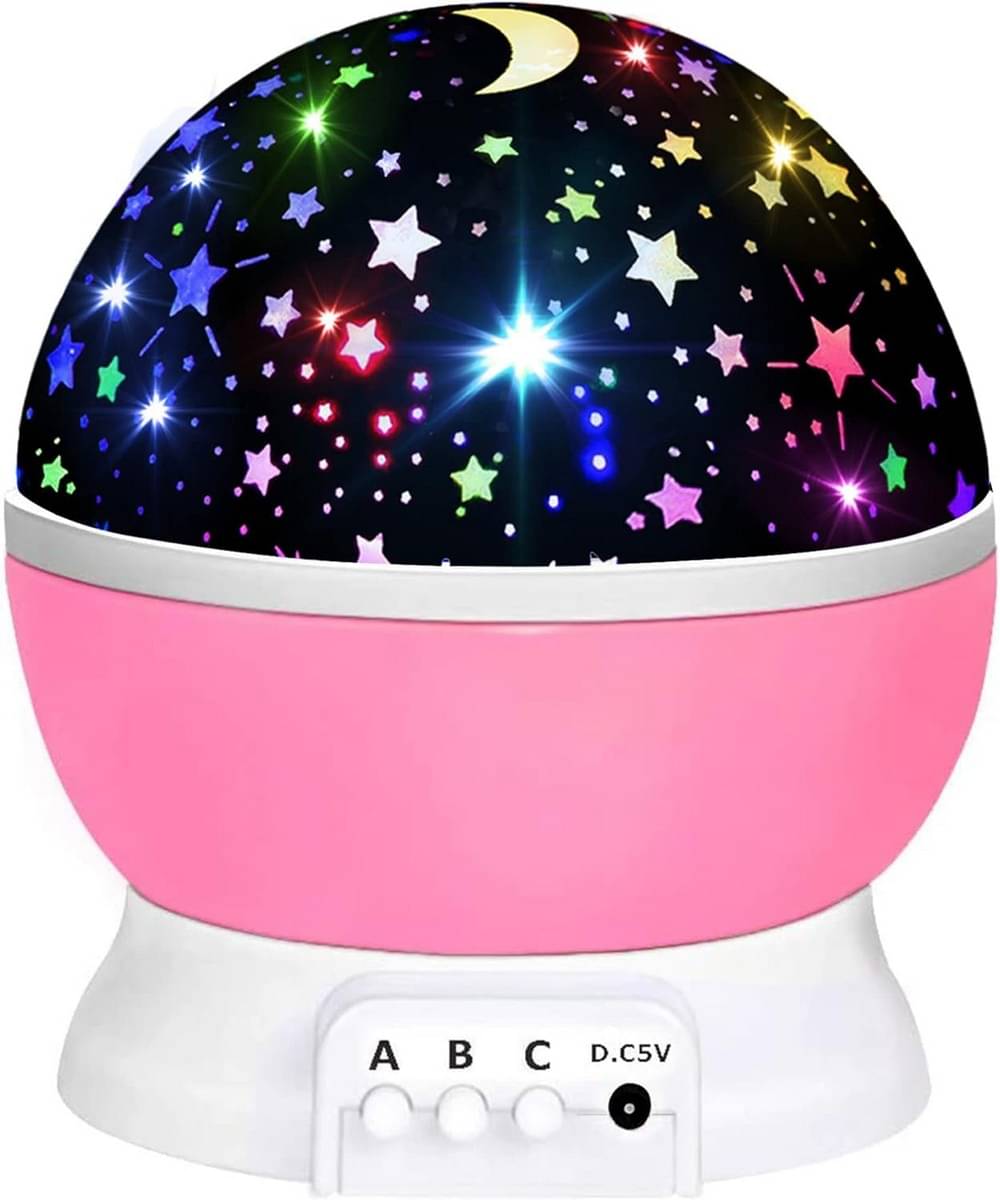     			Star Master Rotating 360 Degree Moon Night Light Lamp Projector with Colors and USB Cable, Lamp for Kids Room Night Bulb (Pack of 1)
