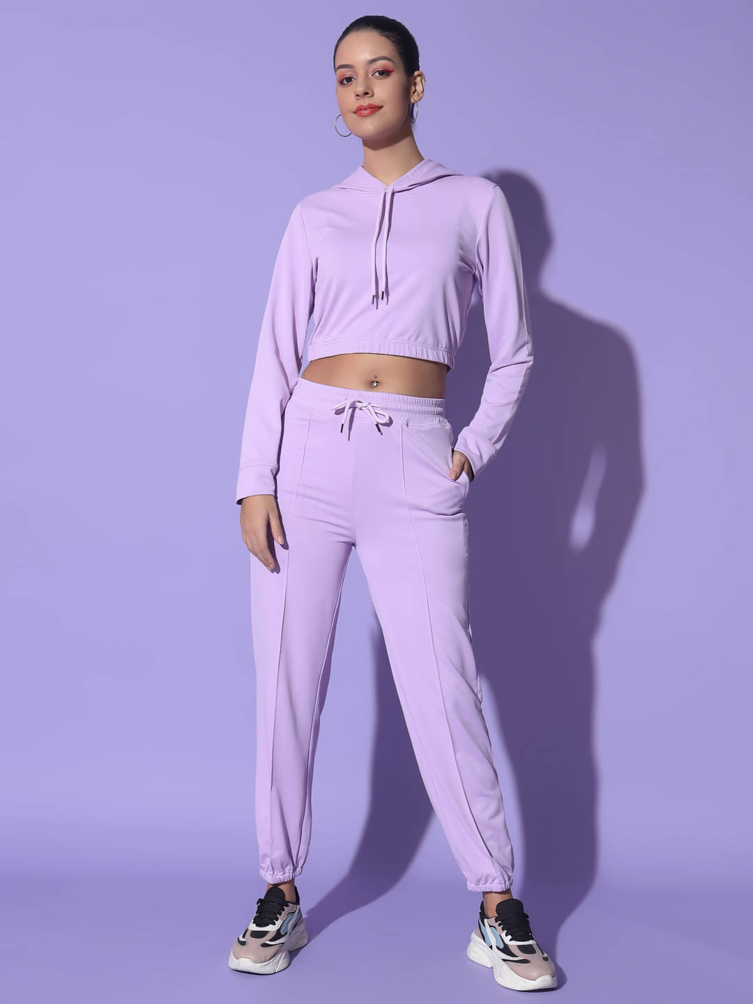     			Unicus Apparel Purple Polyester Solid Tracksuit - Pack of 1