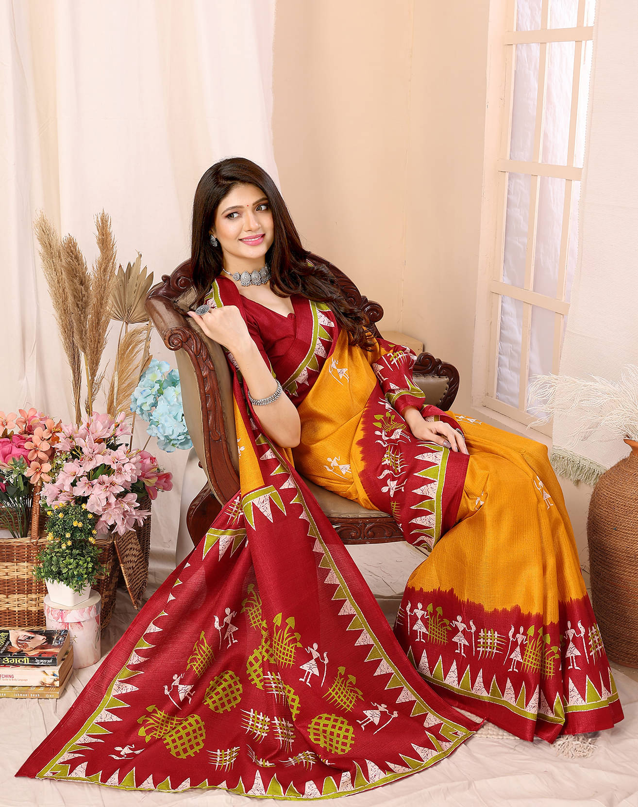 Yashika Art Silk Printed Saree With Unstitched Blouse Piece ( Yellow ) Yashika Art Silk Printed Saree With Unstitched Blouse Piece ( Yellow )