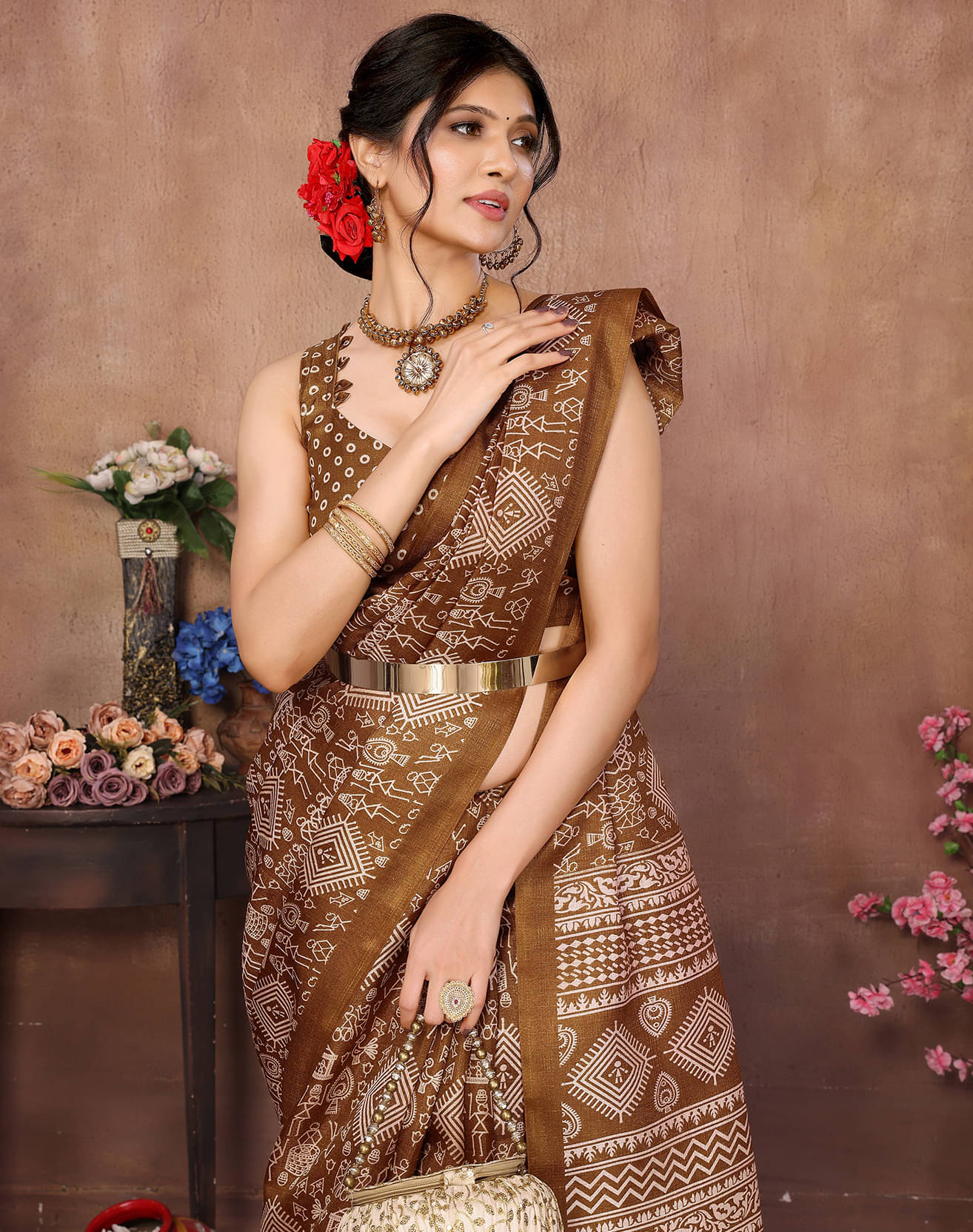Yashika Art Silk Printed Saree With Unstitched Blouse Piece ( Yellow ) Yashika Art Silk Printed Saree With Unstitched Blouse Piece ( Yellow )