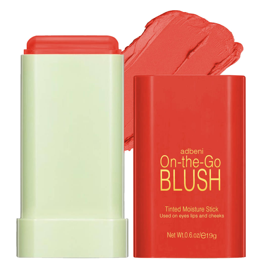     			Adbeni 1pc Tinted Moist on Eye,Lip & Cheek Balm Blush RUSSIAN RED Red 60 g