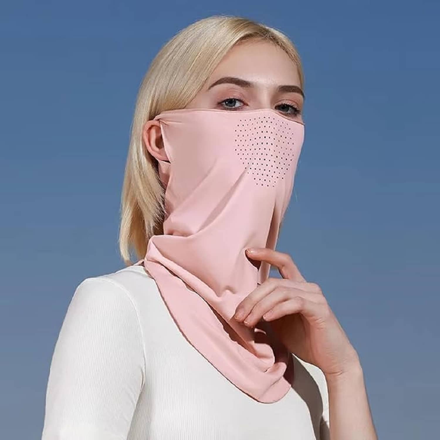 Breathable Ice Silk Outdoor Sports Mask - UV Protection, Quick Dry, Lightweight Face Cover