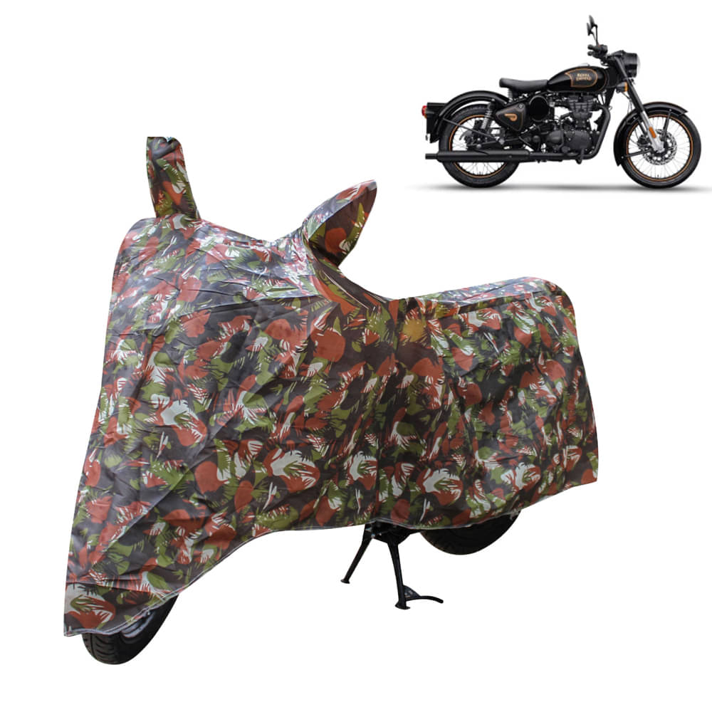 CARNEST Bike Body Cover for Royal Enfield Classic 500 ( Pack of 1 ) , Jungle CARNEST Bike Body Cover for Royal Enfield Classic 500 ( Pack of 1 ) , Jungle