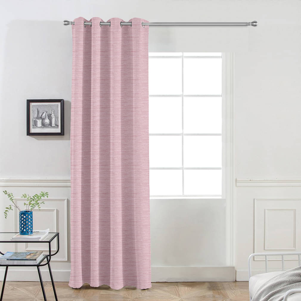 DIVINE CASA Textured Blackout Eyelet Curtain 7 ft ( Pack of 1 ) - Brown DIVINE CASA Textured Blackout Eyelet Curtain 7 ft ( Pack of 1 ) - Brown