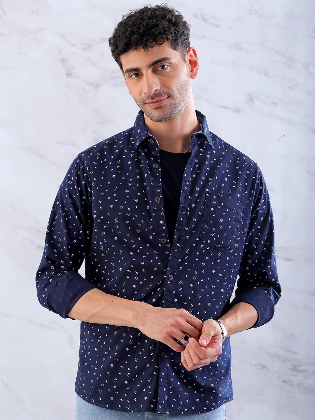HARDSODA 100% Cotton Regular Fit Printed Full Sleeves Men's Casual Shirt - Blue ( Pack of 1 ) HARDSODA 100% Cotton Regular Fit Printed Full Sleeves Men's Casual Shirt - Blue ( Pack of 1 )