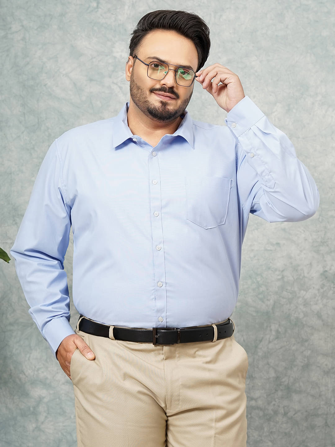 HARDSODA Poly Cotton Regular Fit Full Sleeves Men's Formal Shirt - Light Blue ( Pack of 1 ) HARDSODA Poly Cotton Regular Fit Full Sleeves Men's Formal Shirt - Light Blue ( Pack of 1 )